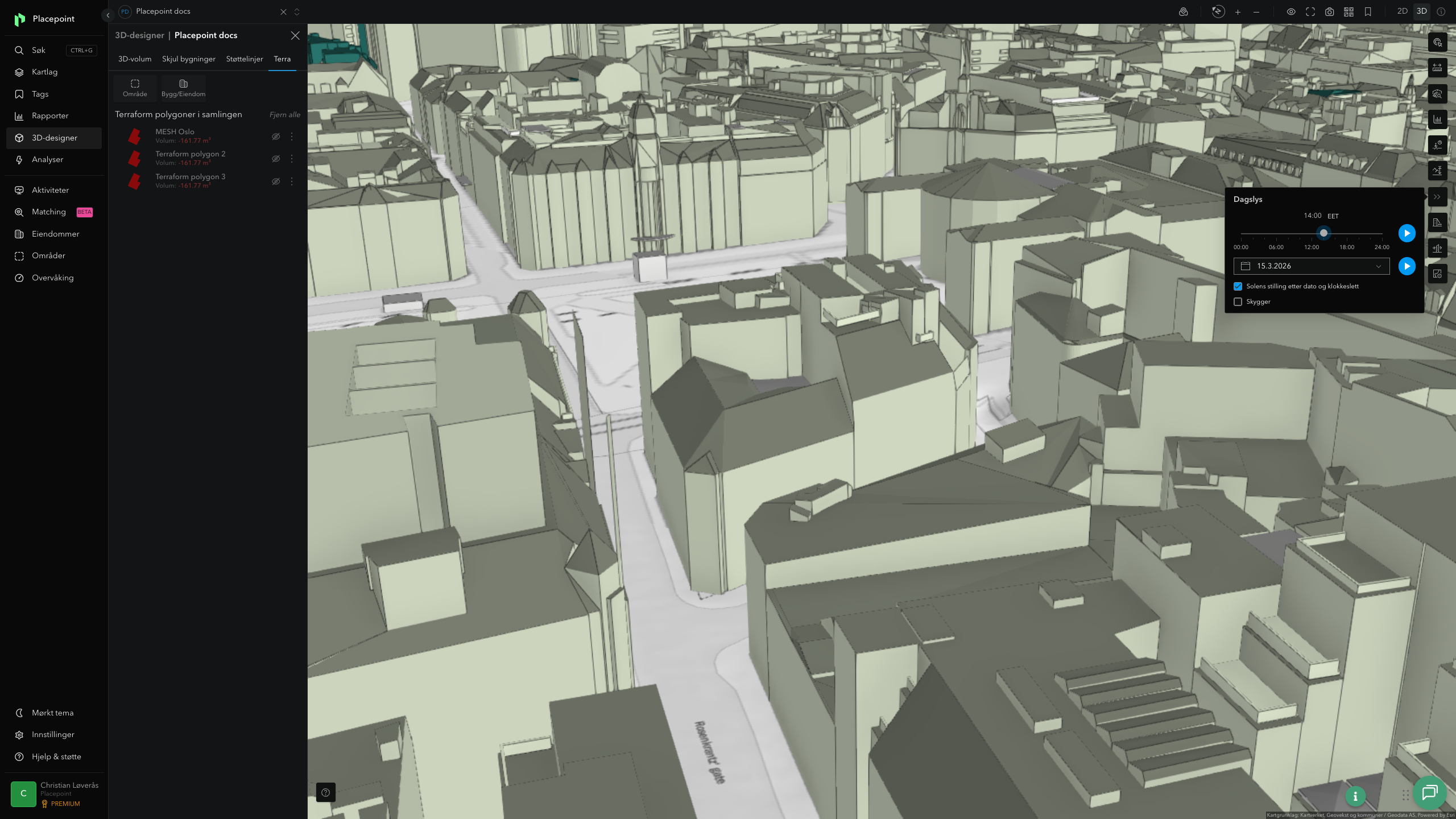 Dagslysmåler-verktøyet i 3D-designer