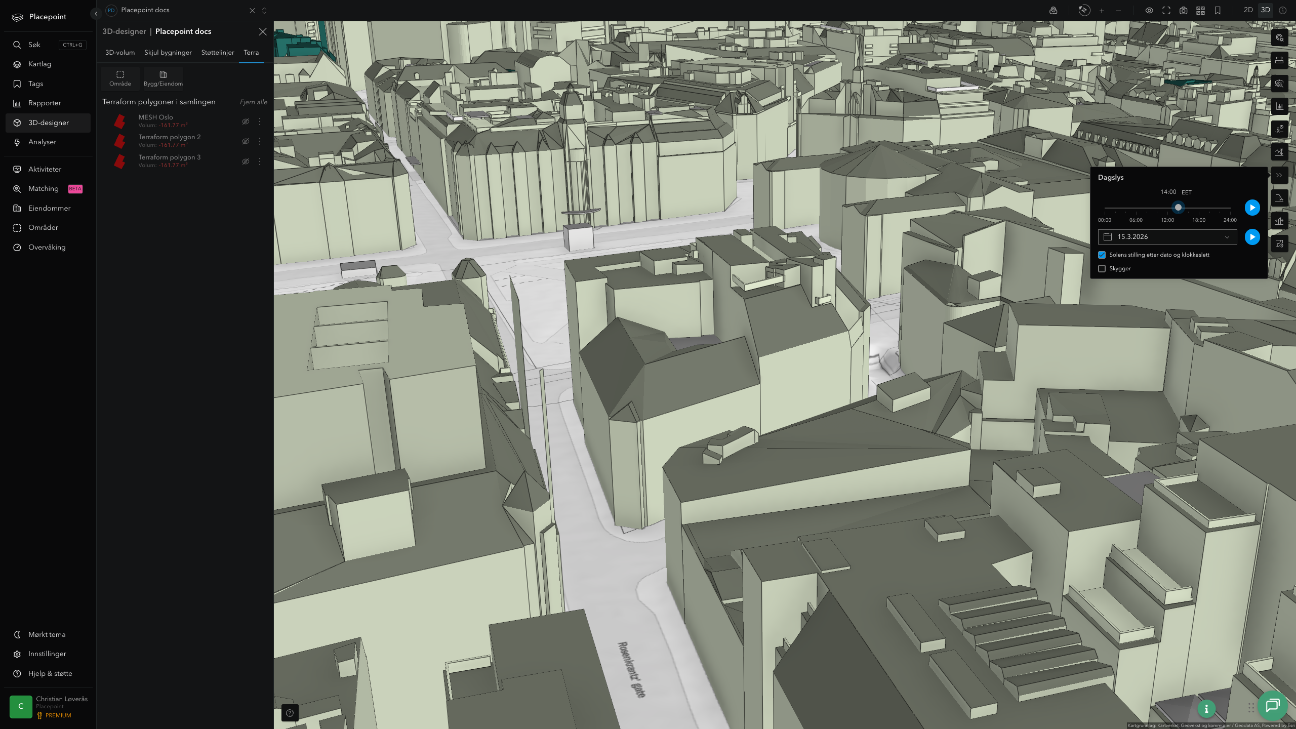 Dagslysmåler-verktøyet i 3D-designer