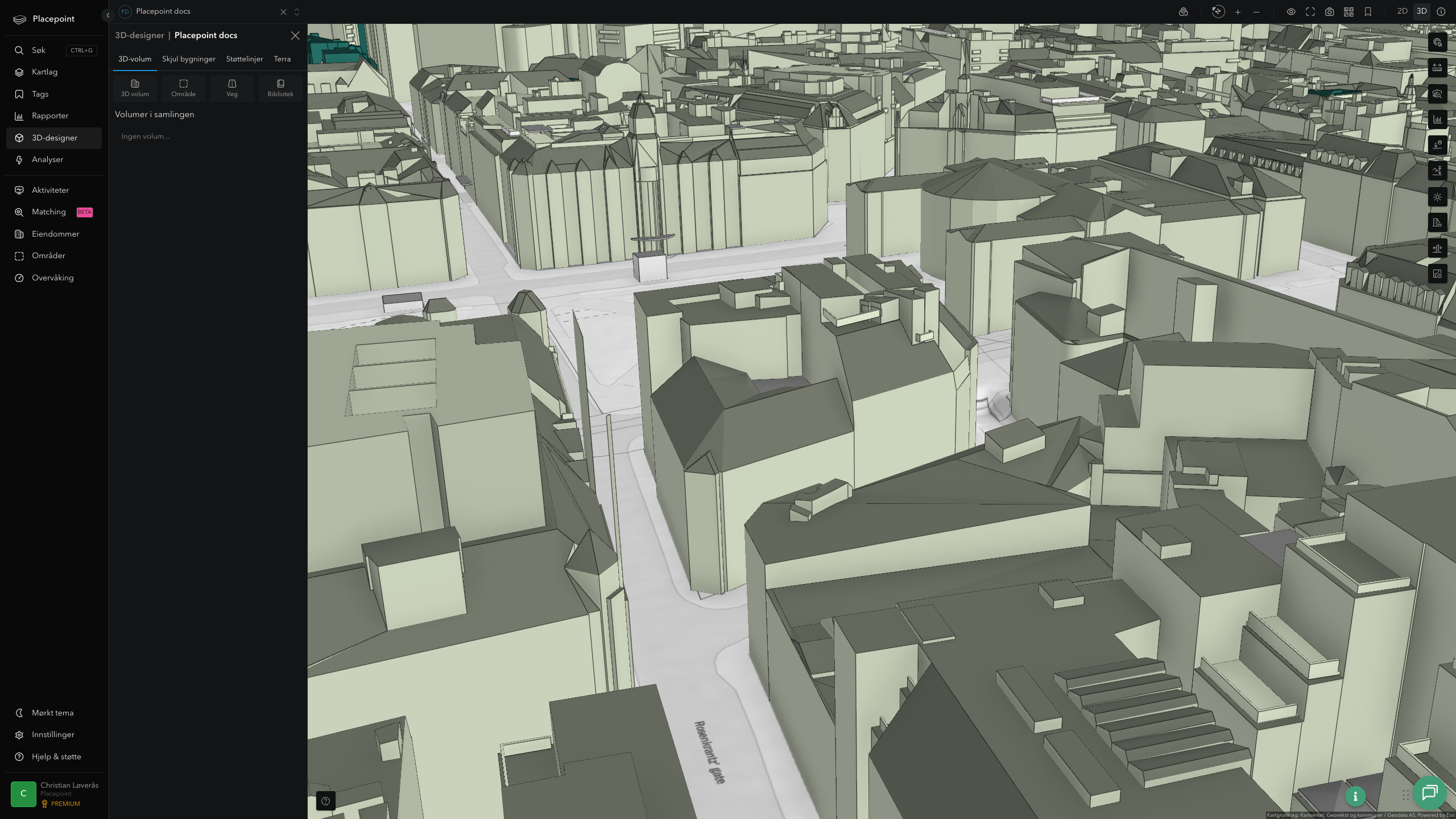 3D-designer – skissemodus
