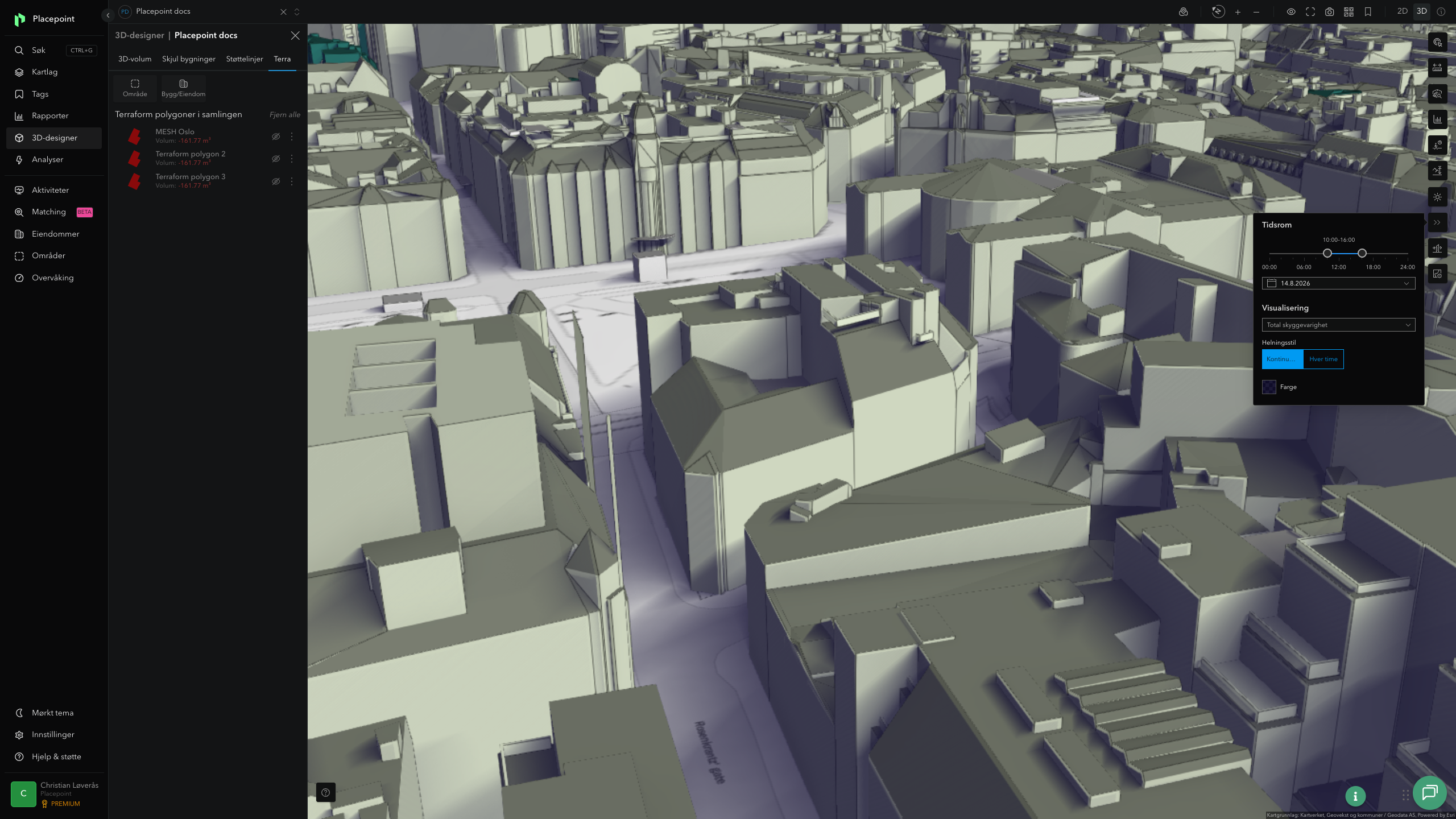 Skyggemåler-verktøyet i 3D-designer