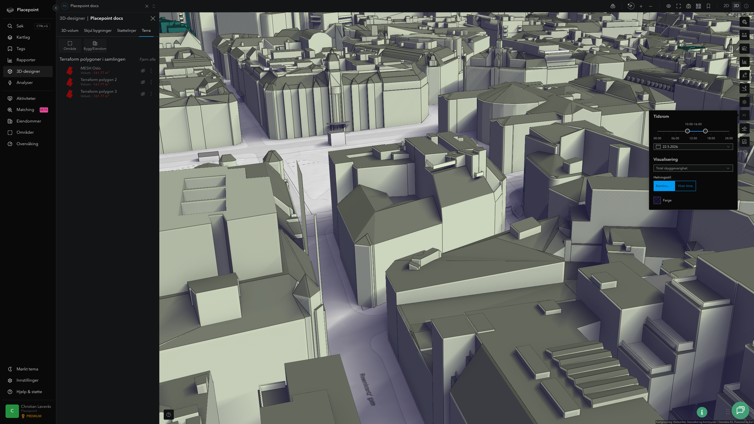 Skyggemåler-verktøyet i 3D-designer