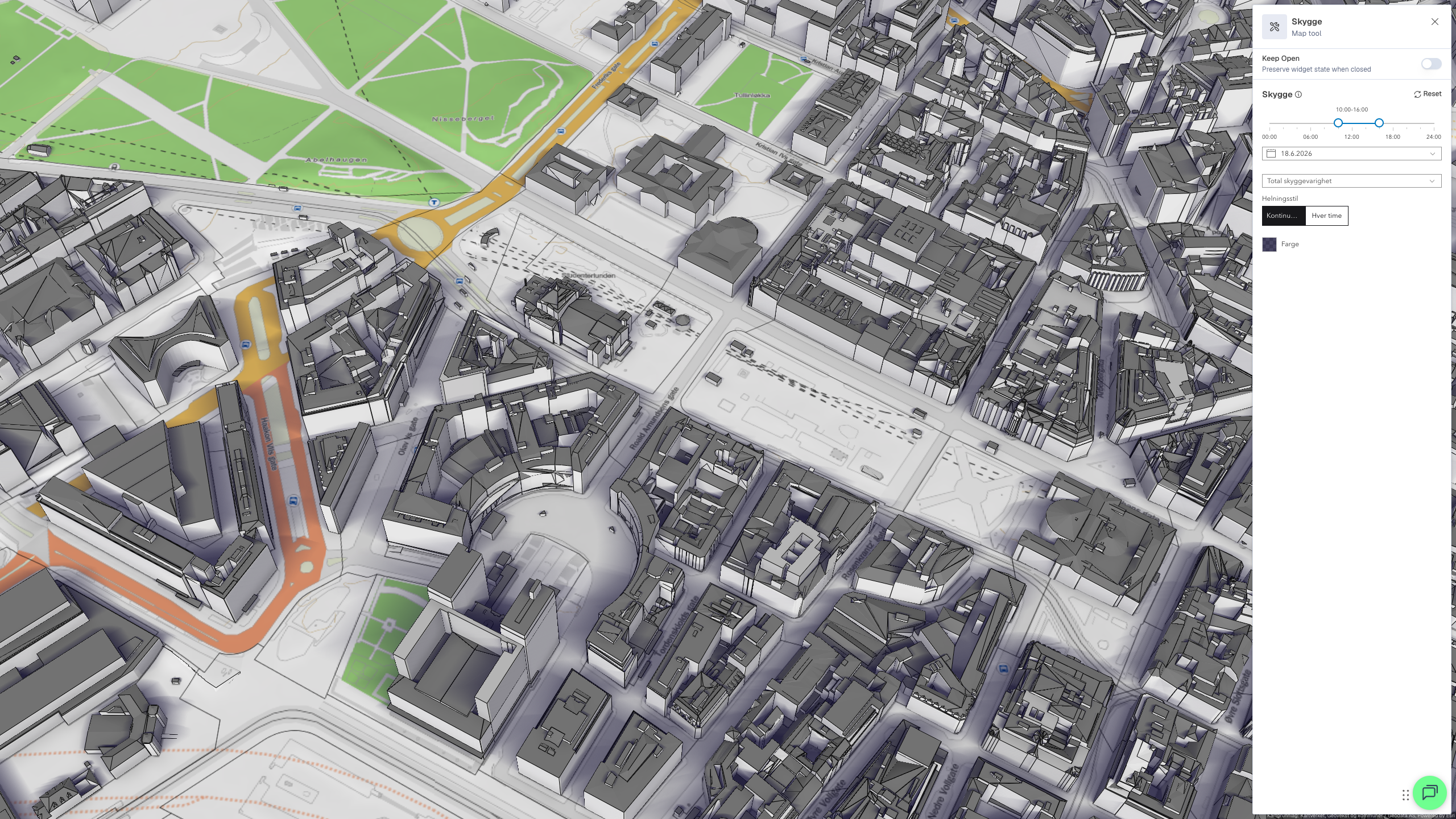 Skygge-analyse i 3D