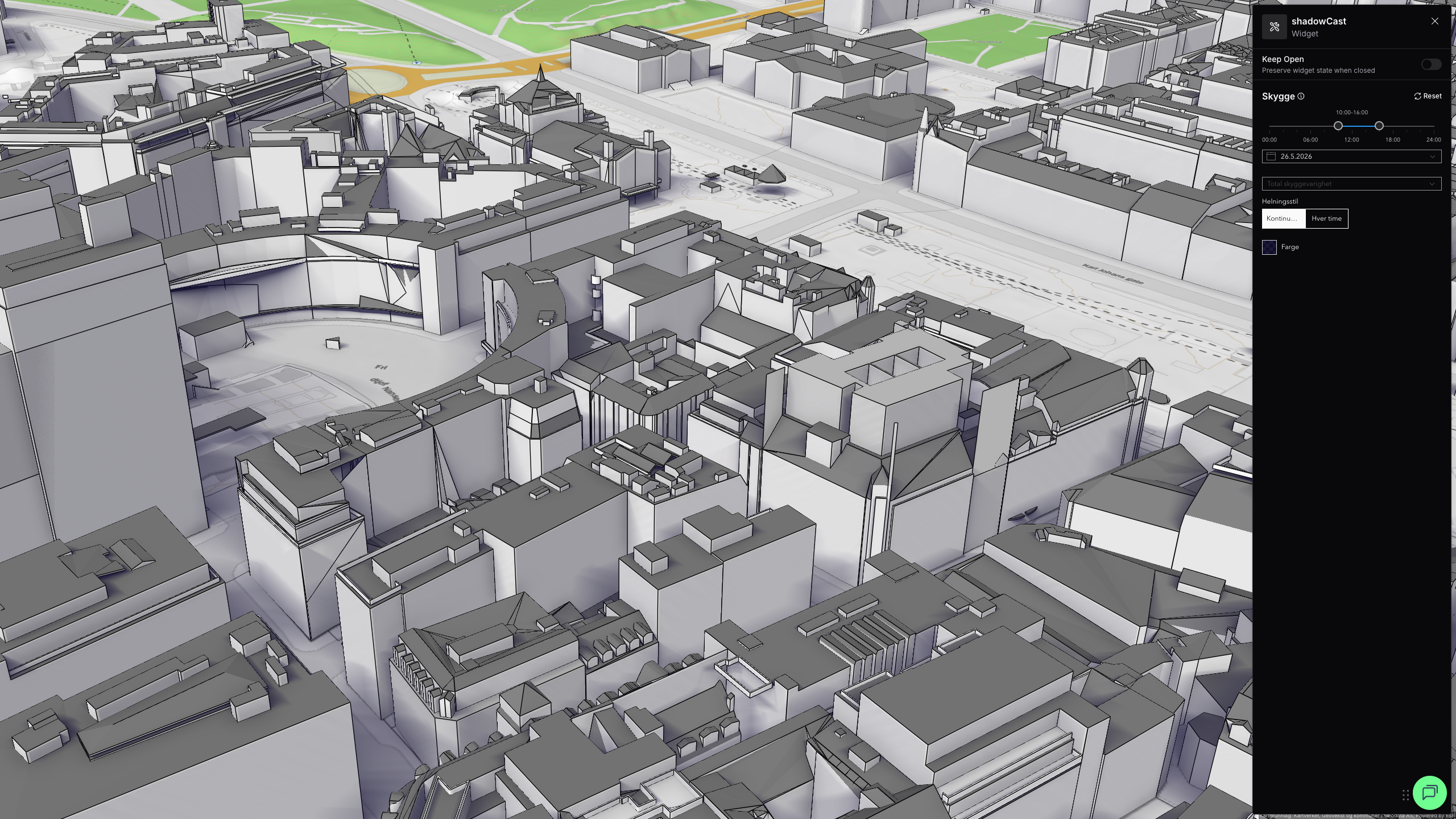 Skygge-analyse i 3D