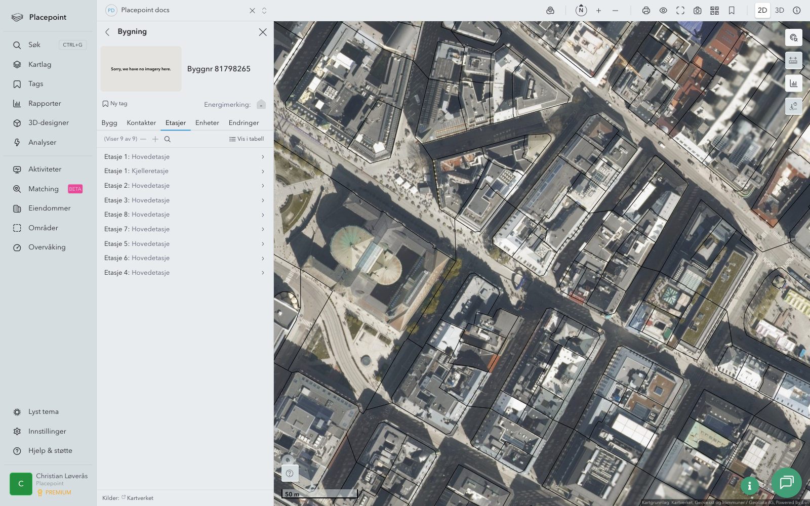 Bygningspanel - Etasjer