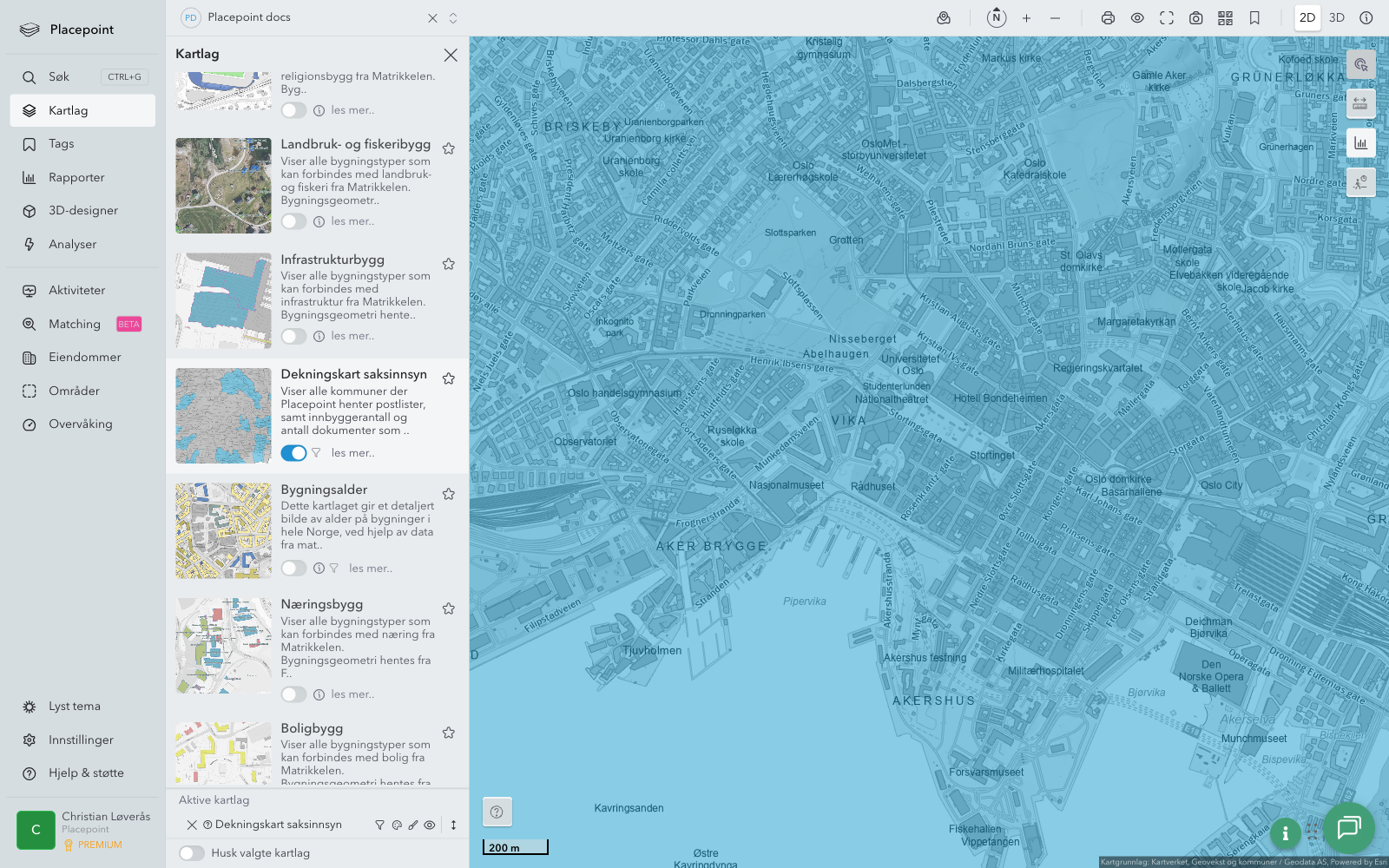 Dekningskart saksinnsyn