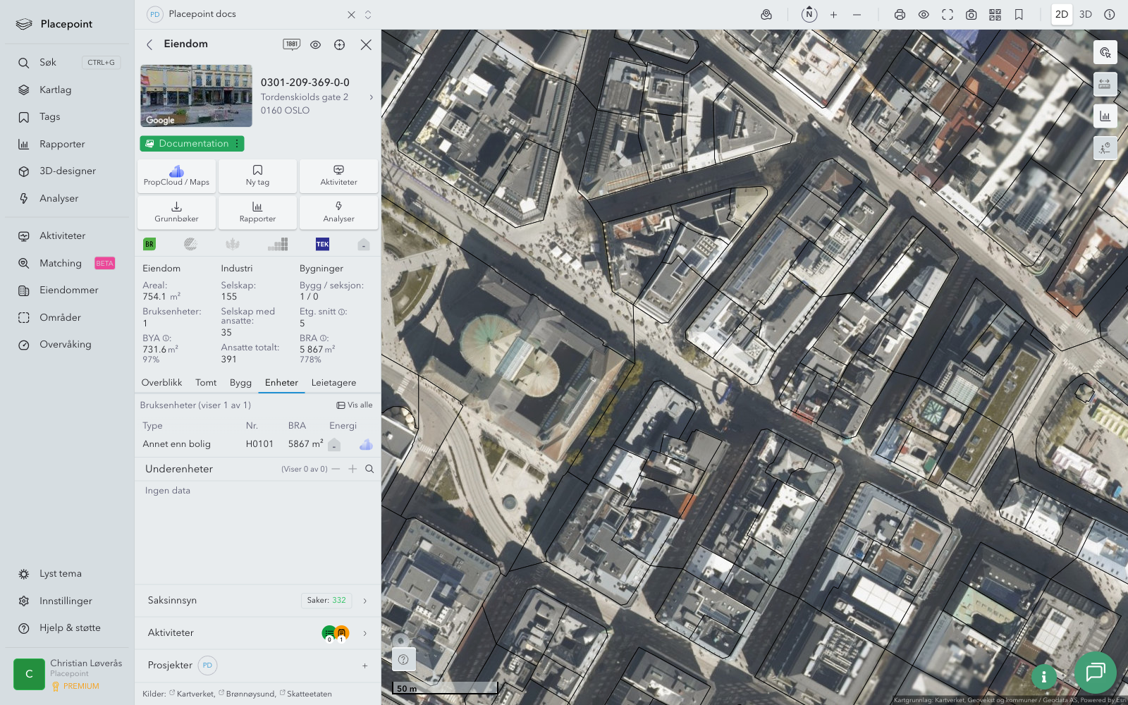 Eiendomspanel – Enheter