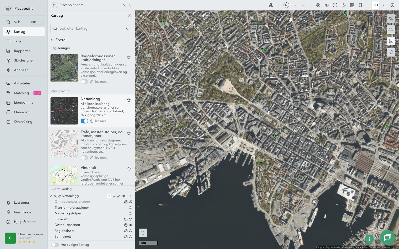 Kartlag Energi - Nettanlegg aktivert