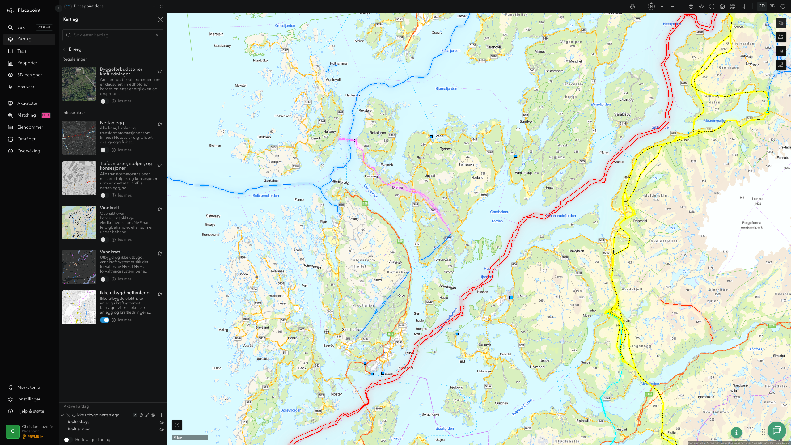 Ikke utbygd nettanlegg
