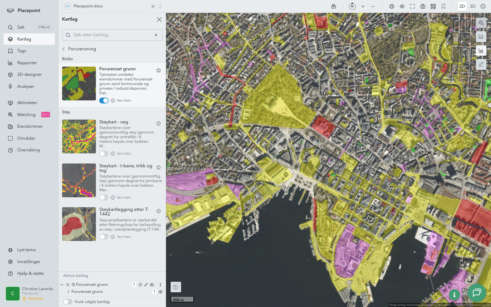 Kartlag Forurensning - Forurenset grunn aktivert