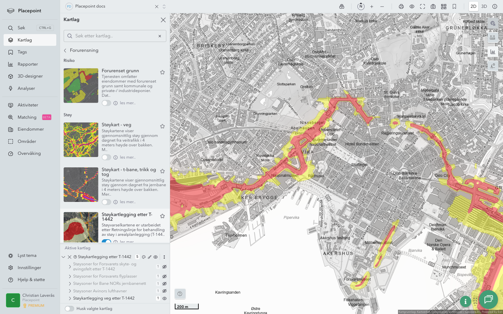 Støykartlegging etter T-1442