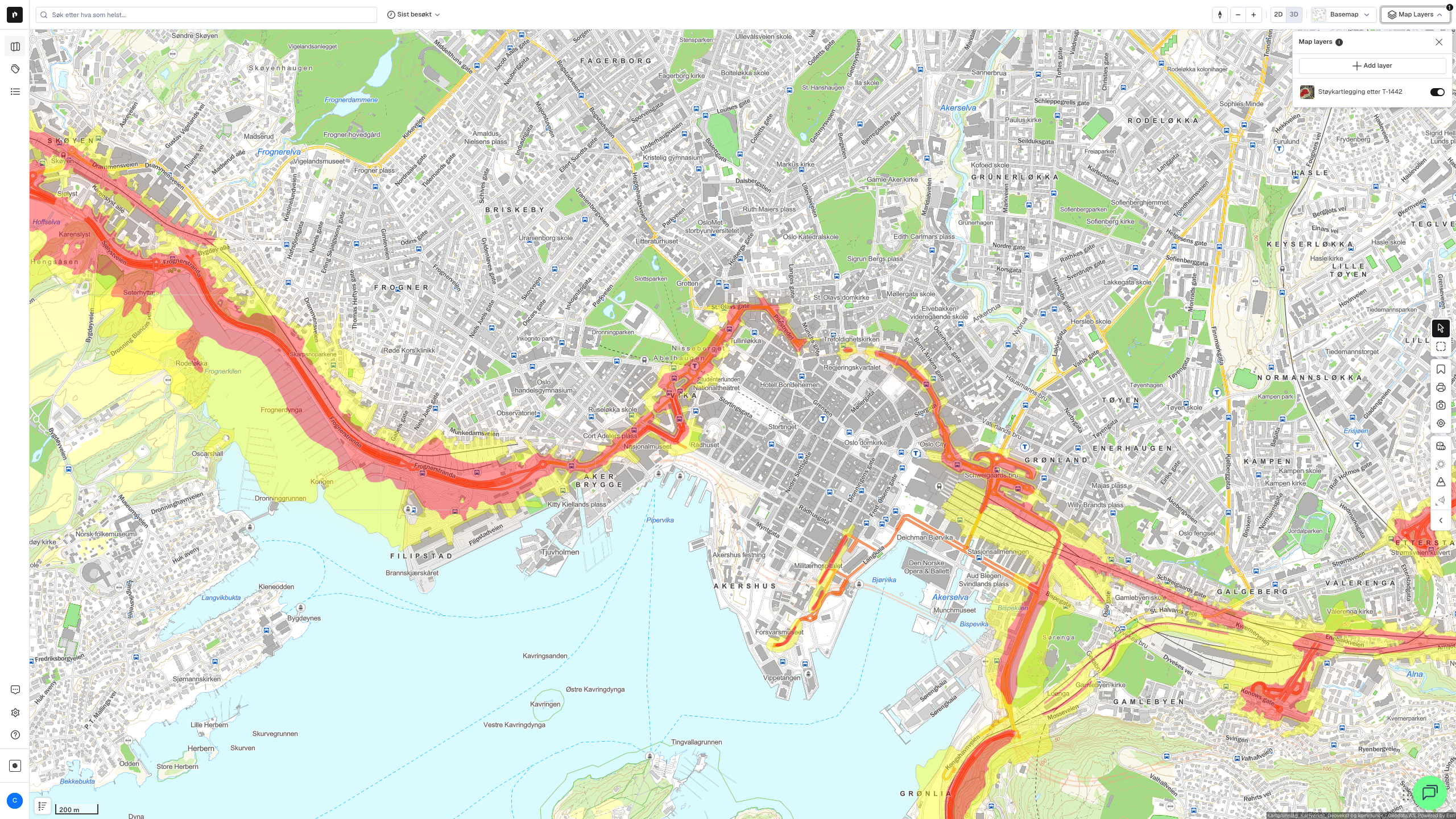 Støykartlegging etter T-1442