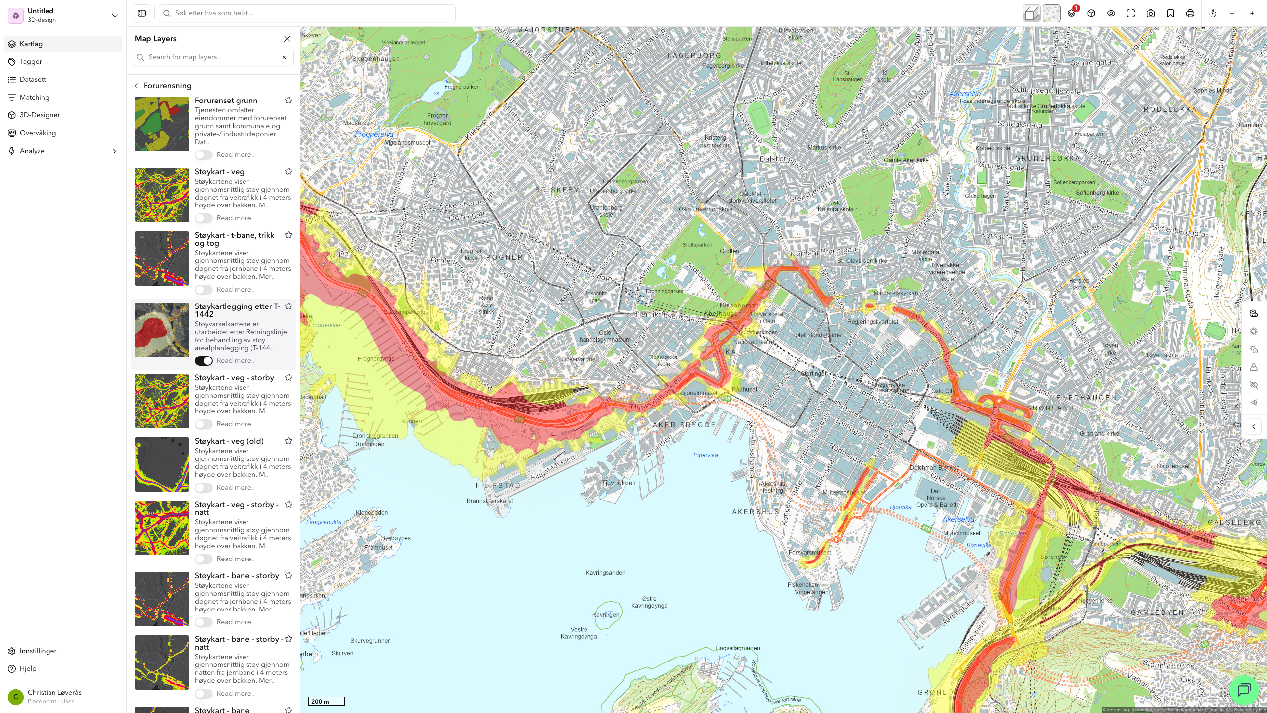 Støykartlegging etter T-1442