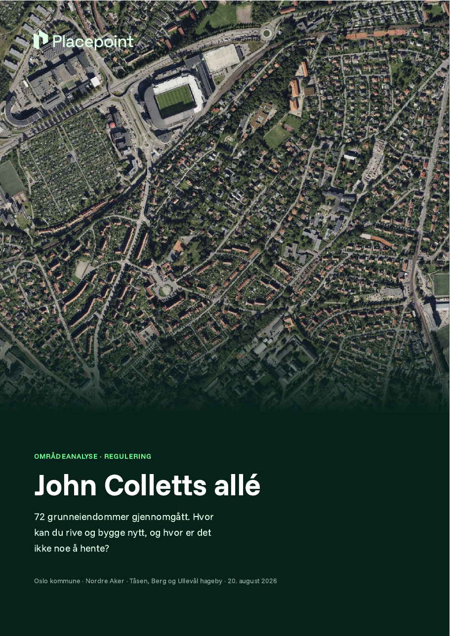 Forsiden av rapporten om John Colletts allé