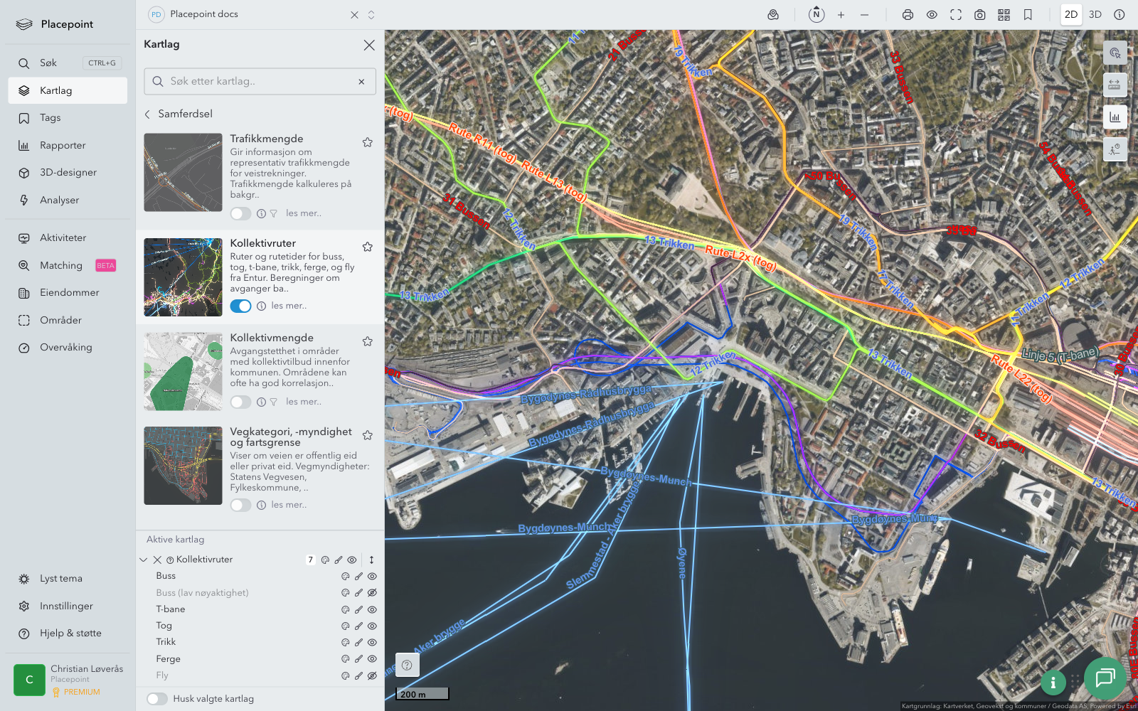 Kollektivruter aktivert