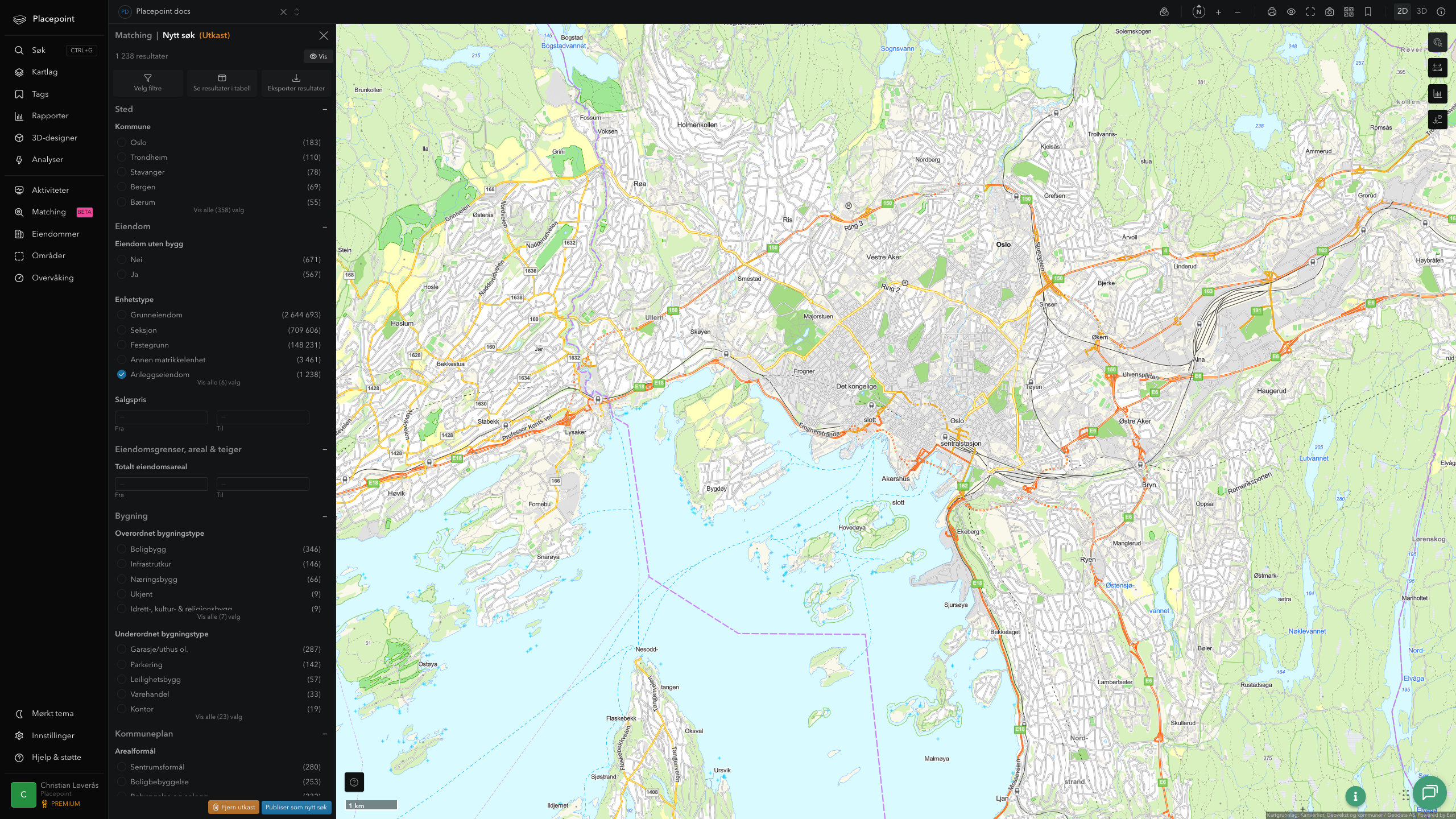 Resultat i kartvisning
