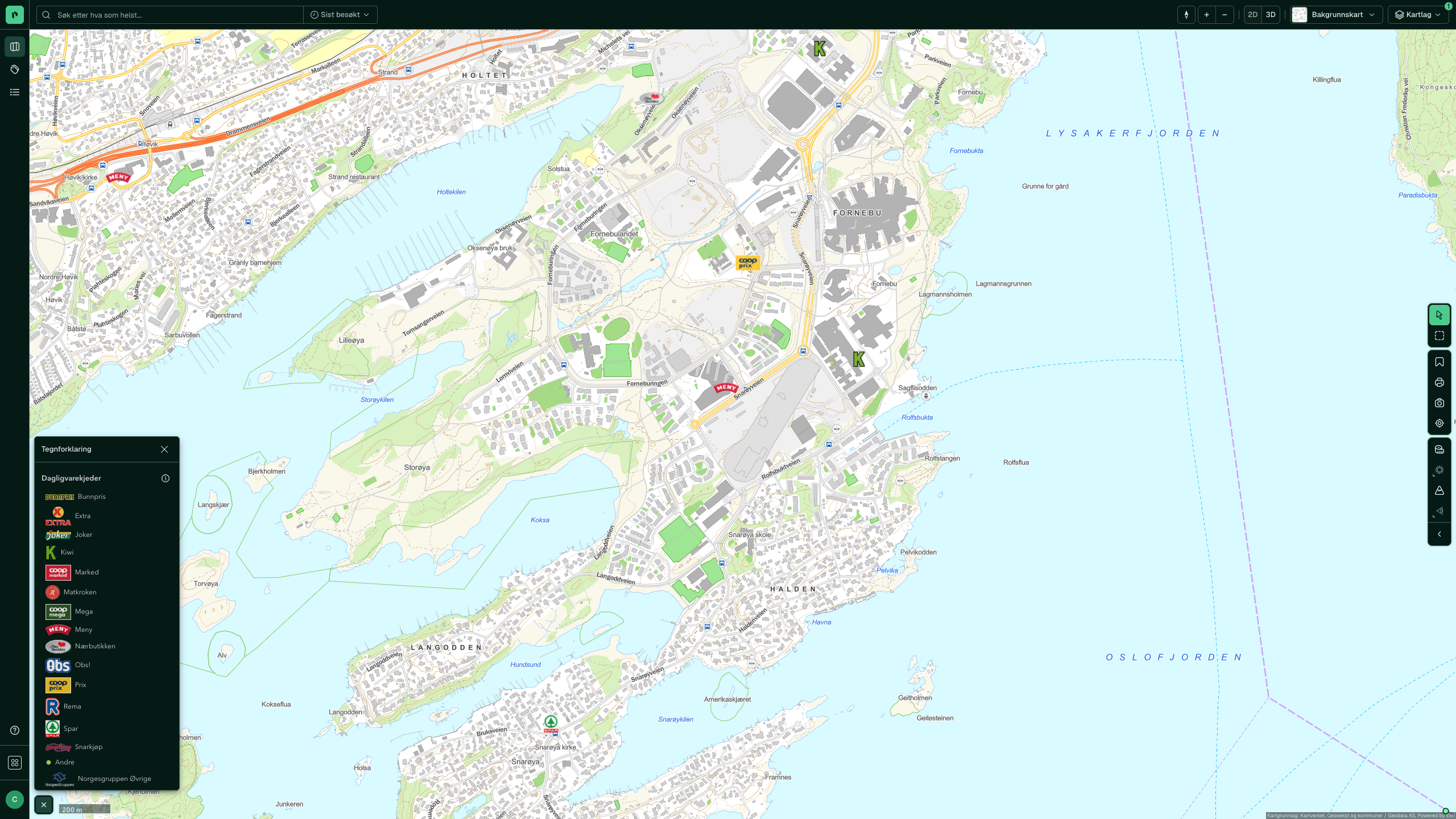 Dagligvarekjeder rundt Fornebu