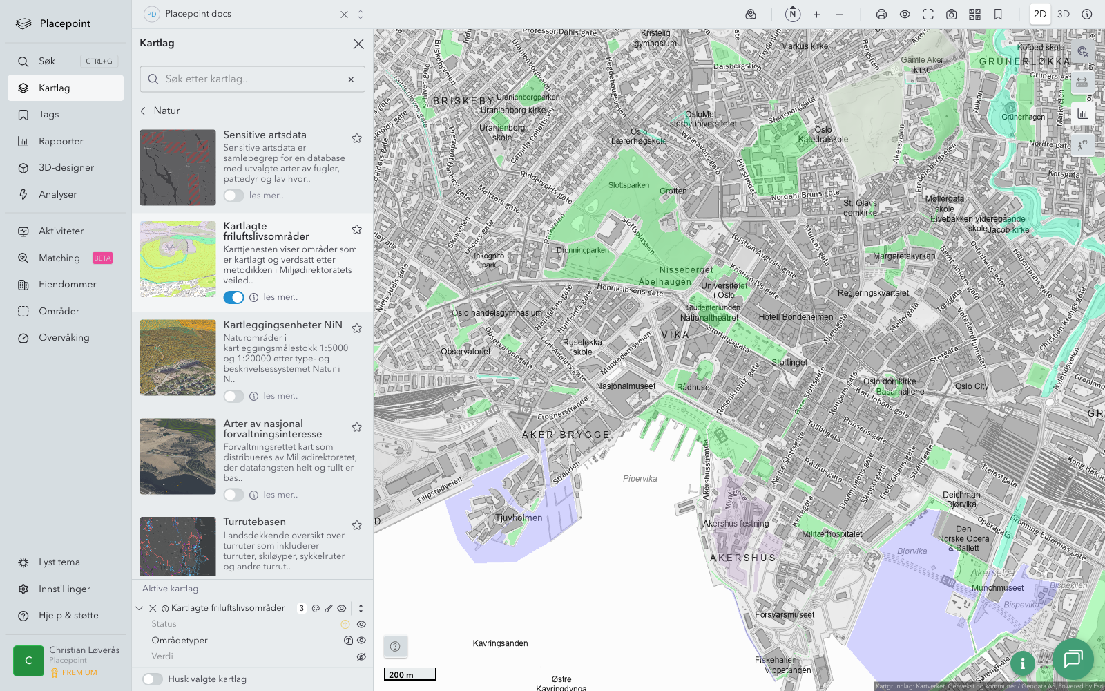Kartlagte friluftslivsområder