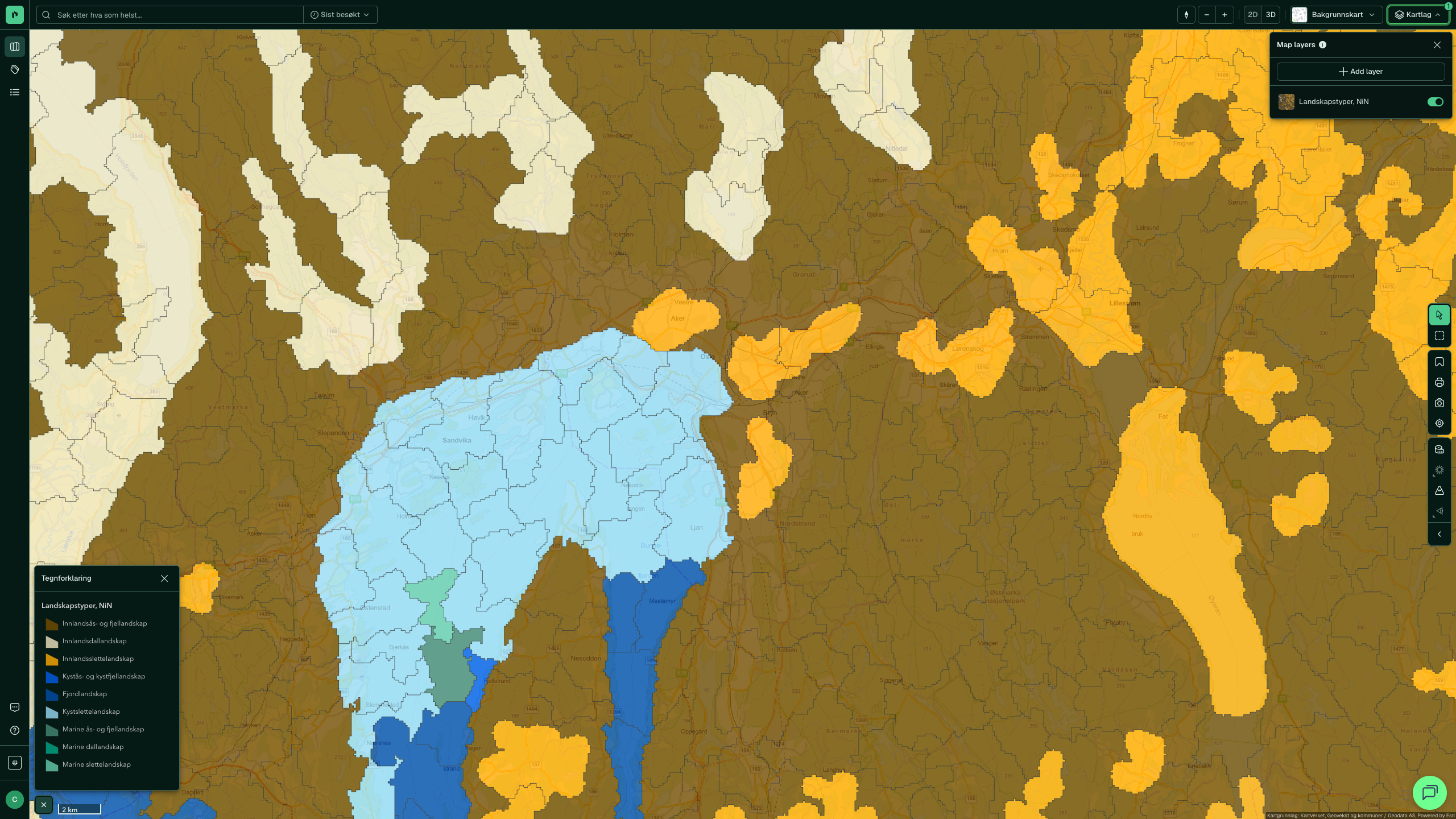 Landskapstyper, NiN