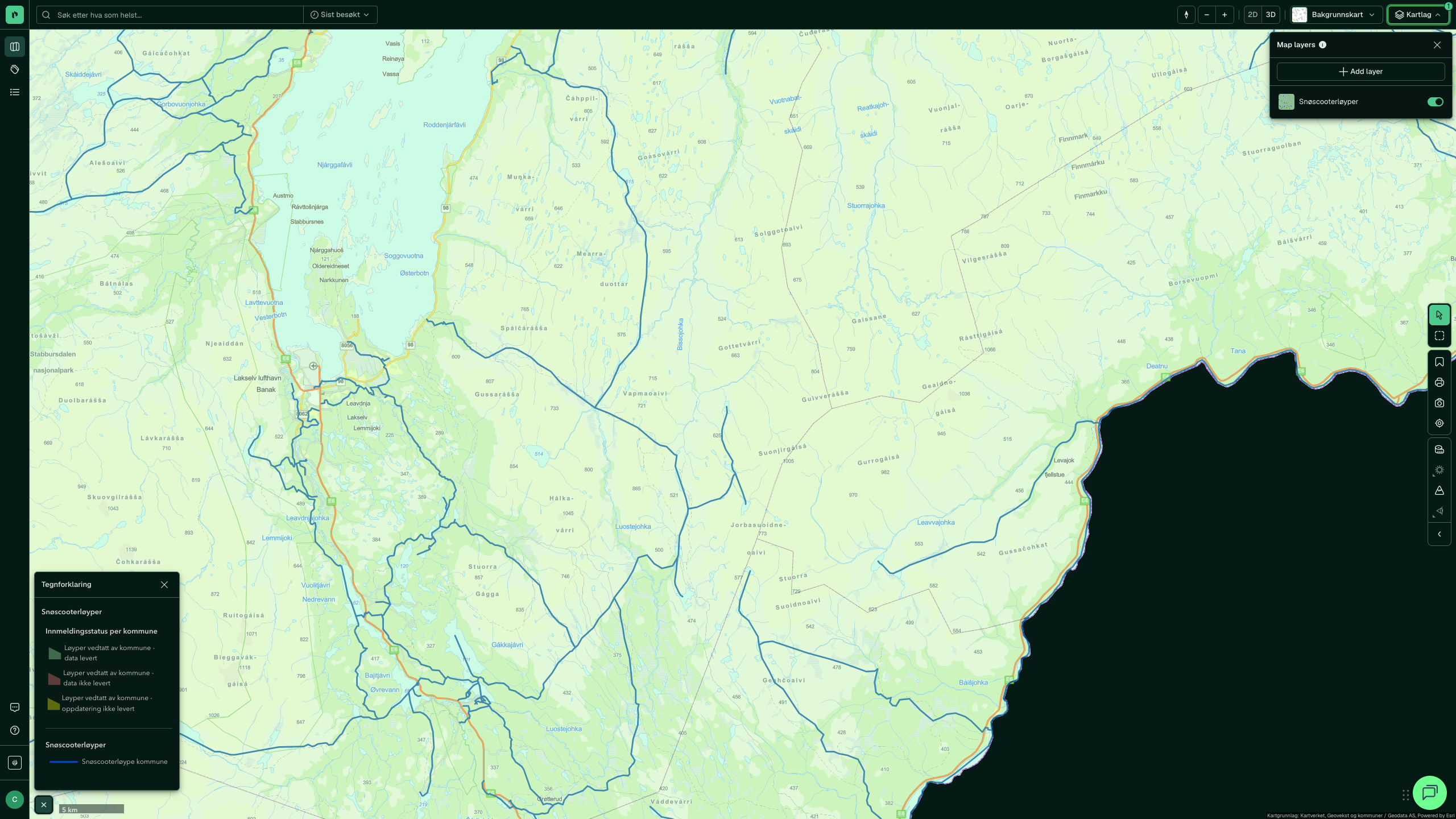 Snøscooterløyper i Placepoint
