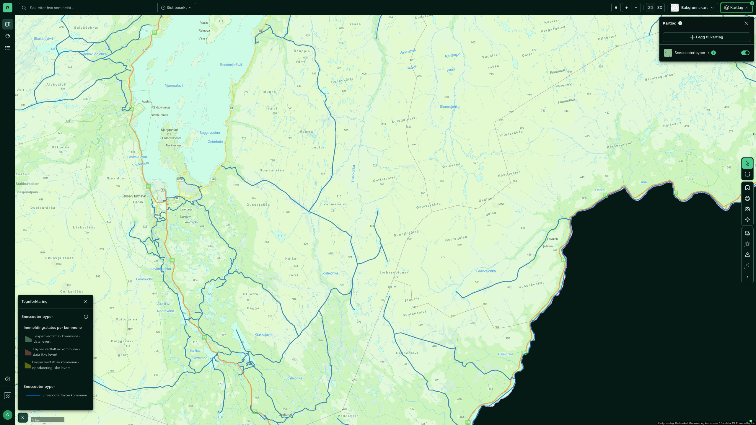 Snøscooterløyper