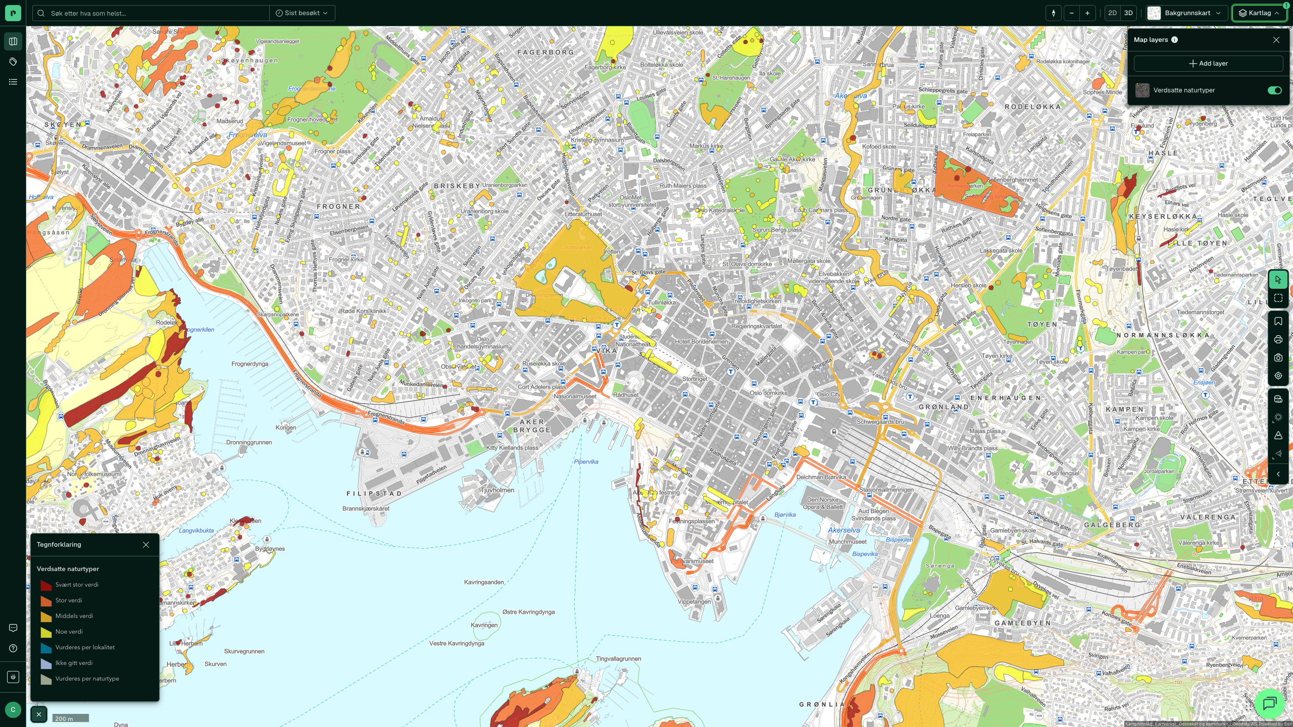 Verdsatte naturtyper i Placepoint