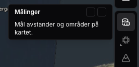 Tooltip for måleverktøyet