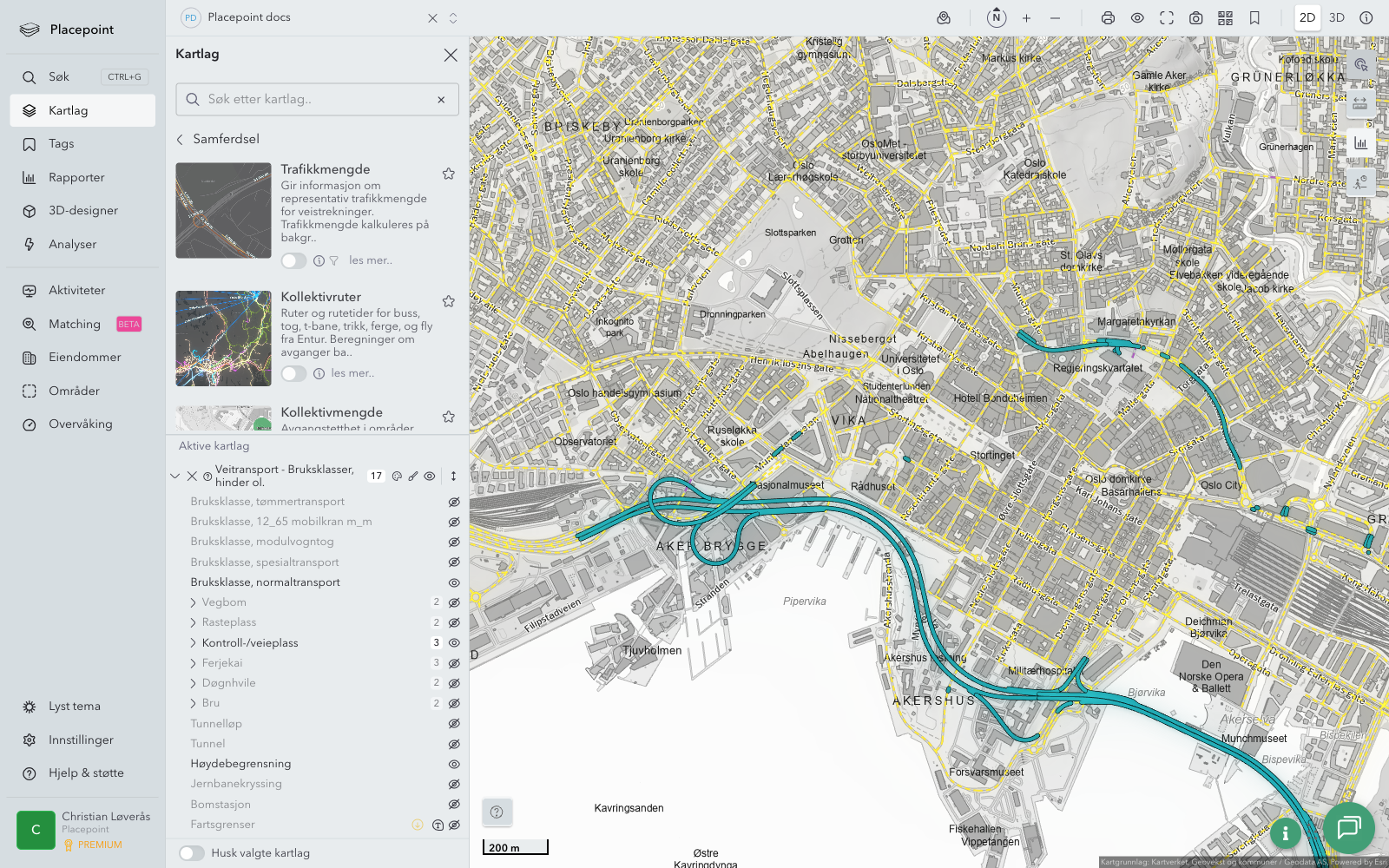 Veitransport - Bruksklasser, hinder ol.