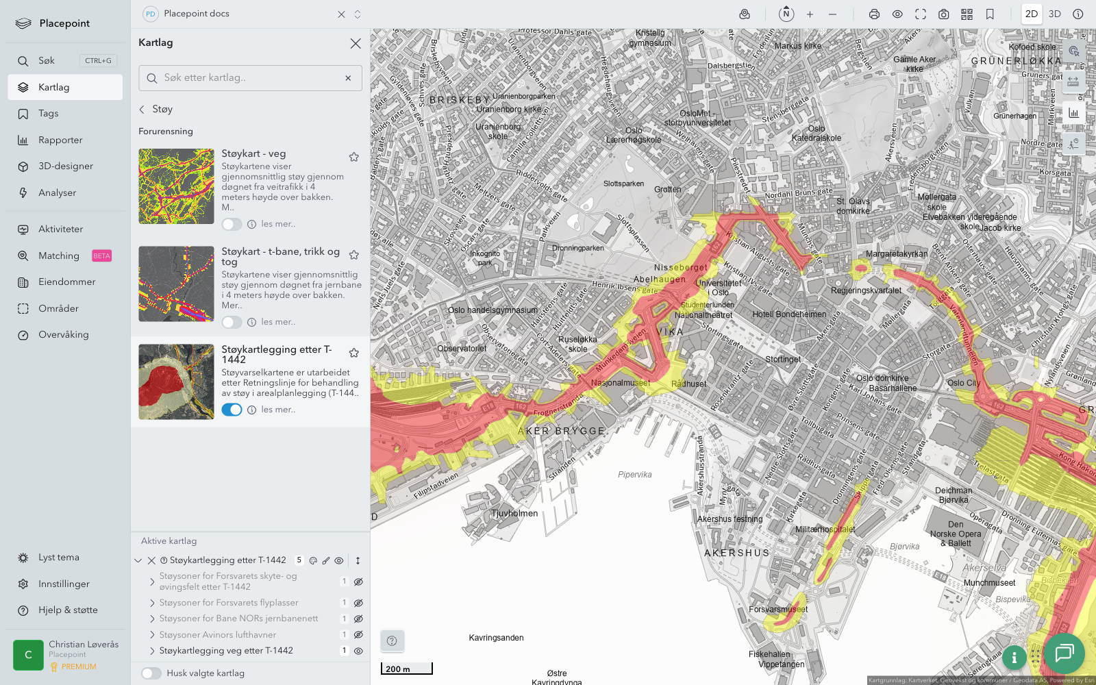 Støykartlegging etter T-1442