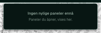 Sist besøkt viser nylig åpnede paneler