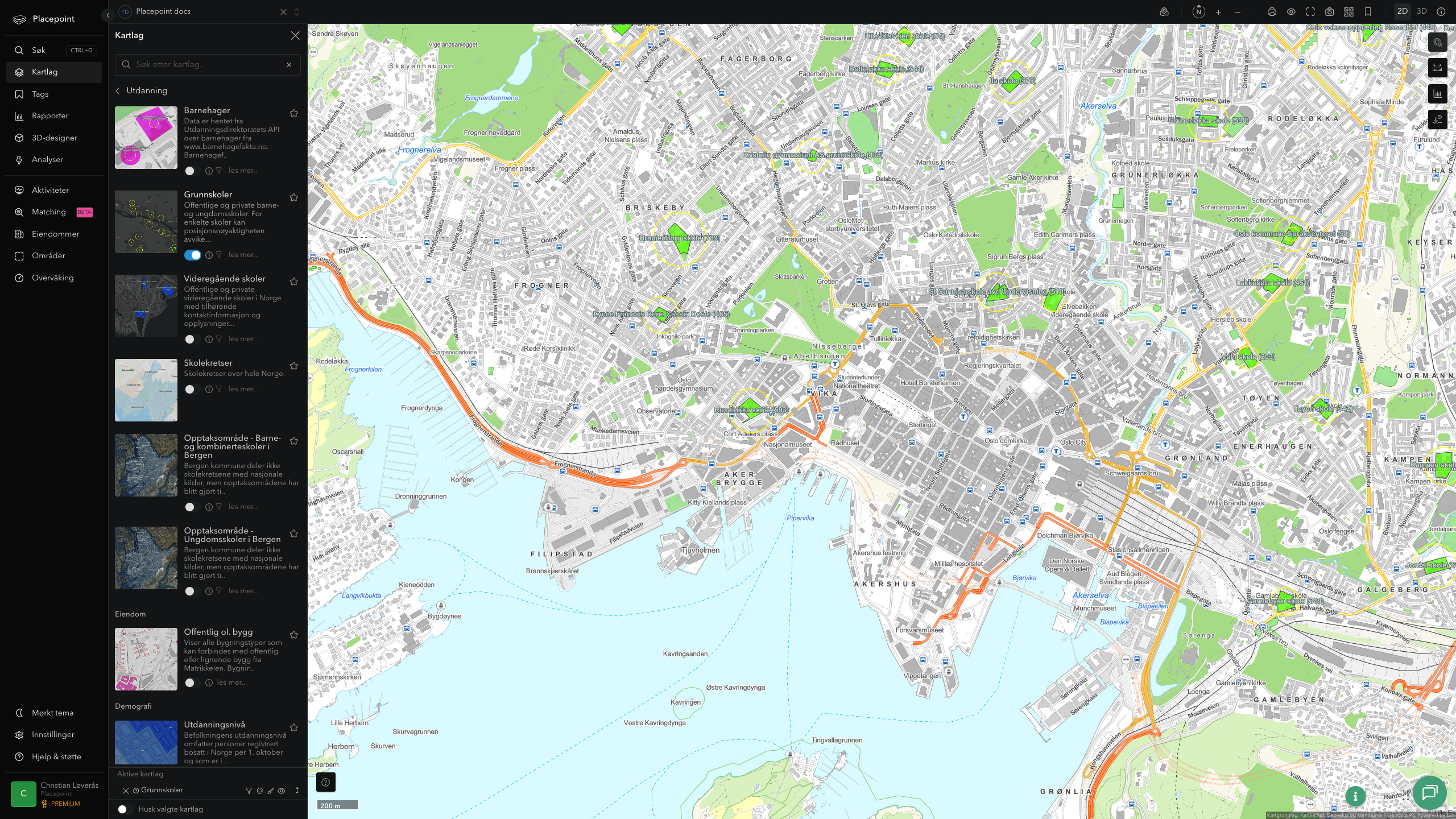 Grunnskoler i Placepoint