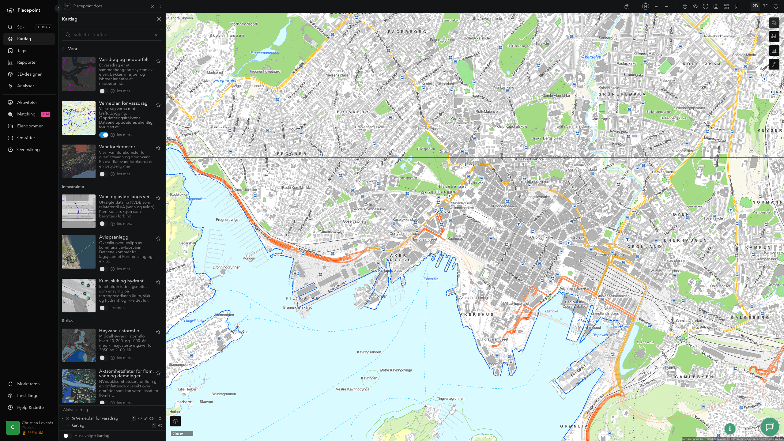 Verneplan for vassdrag i Placepoint