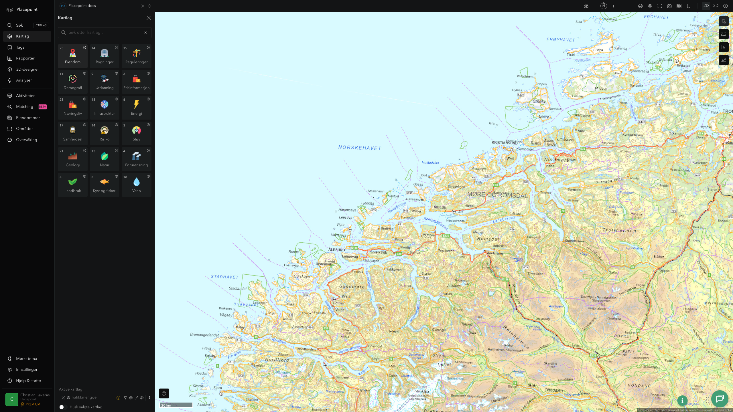 Møre og Romsdal - trafikkmengde (ÅDT)