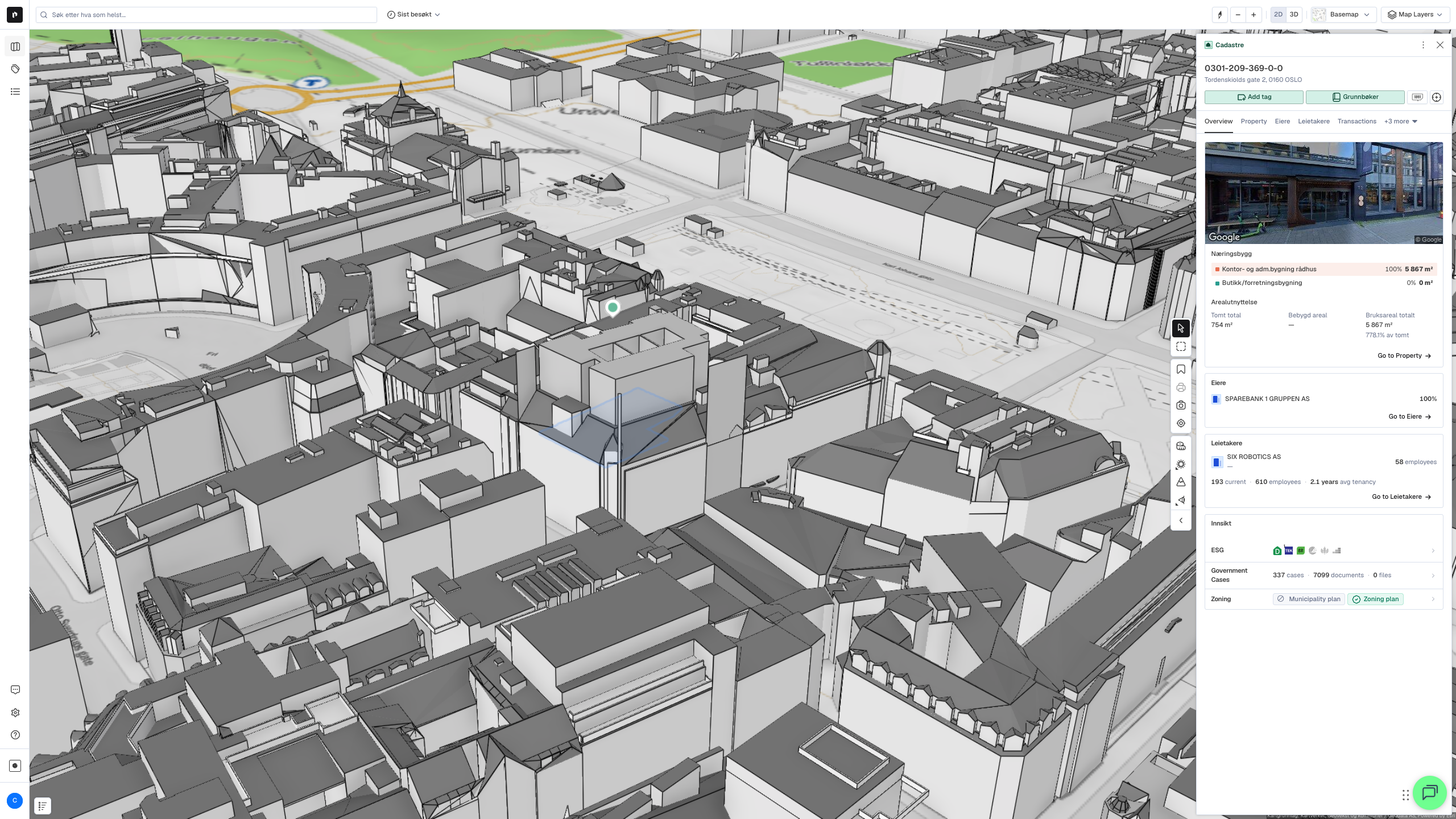 A building in 3D view