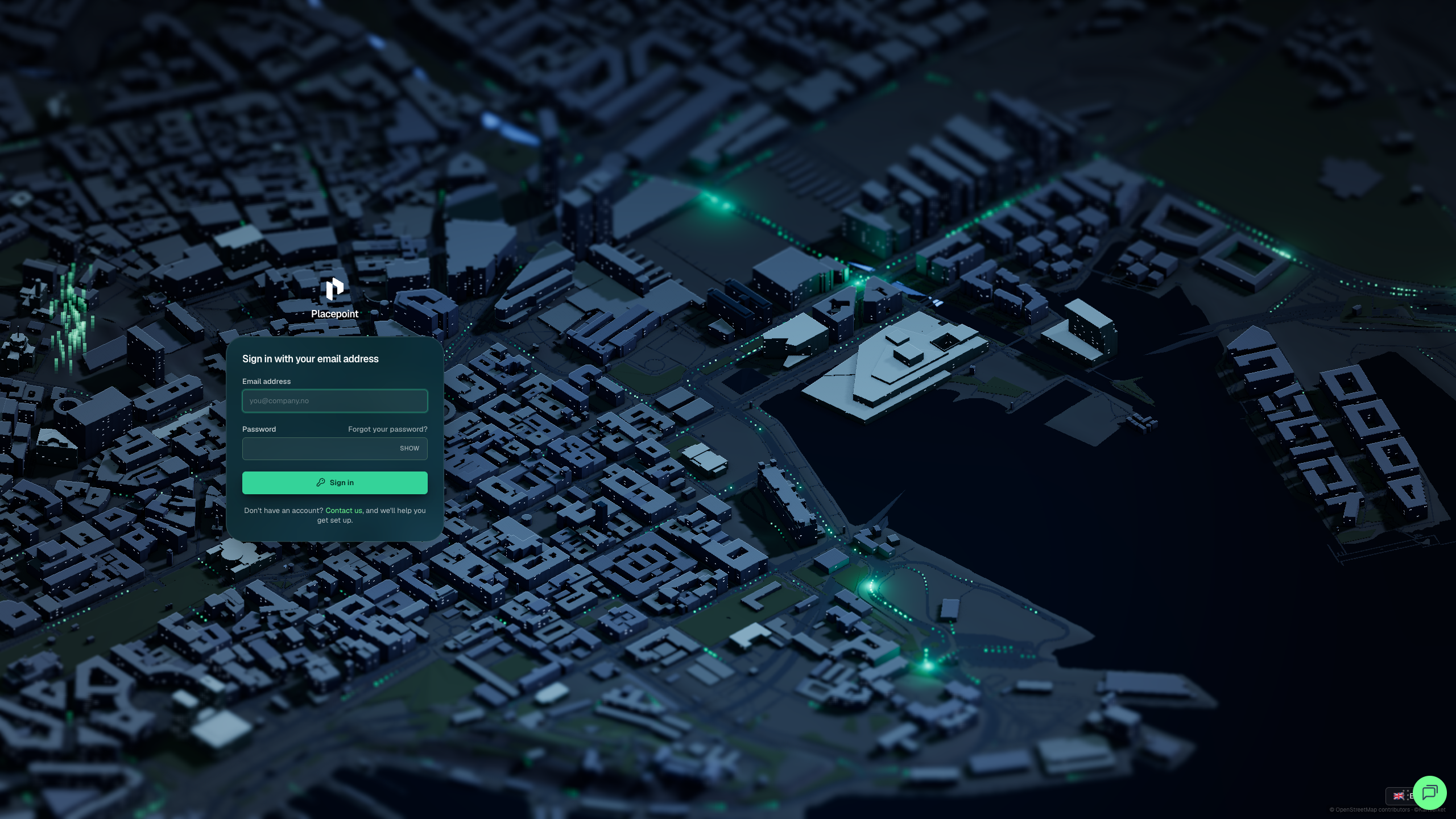 Placepoint Fusion centred on central Oslo