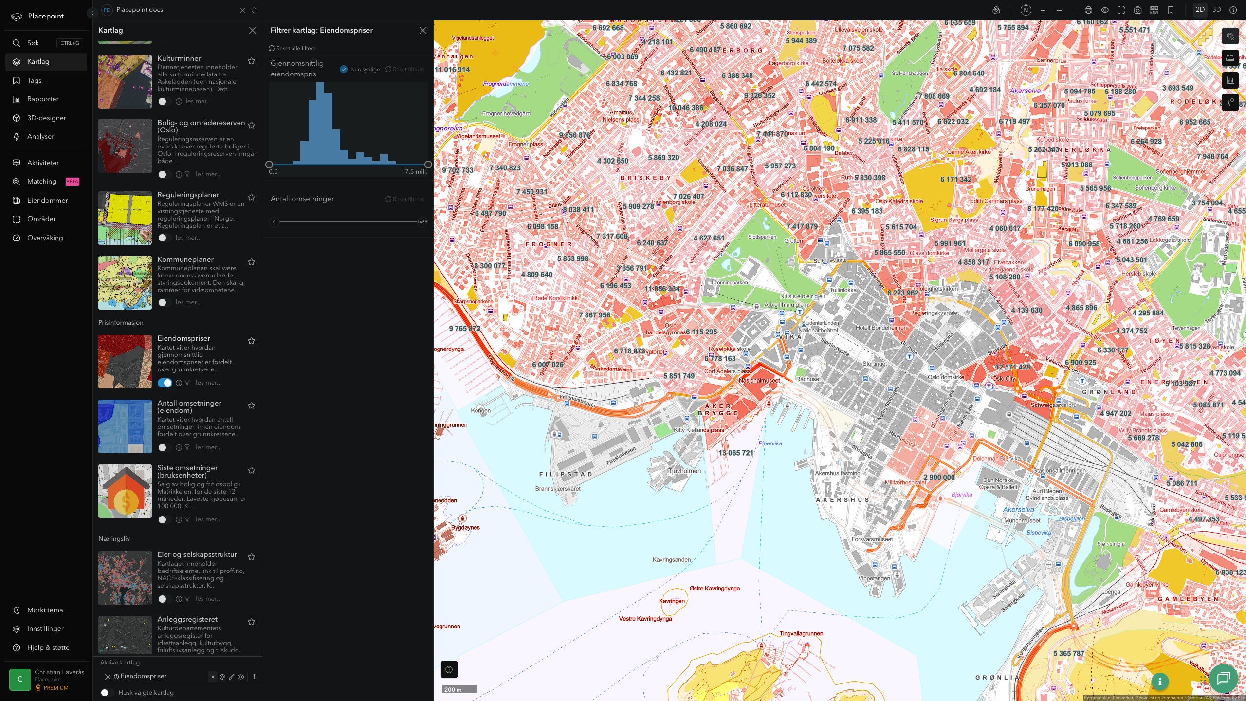 Filtering of Property prices