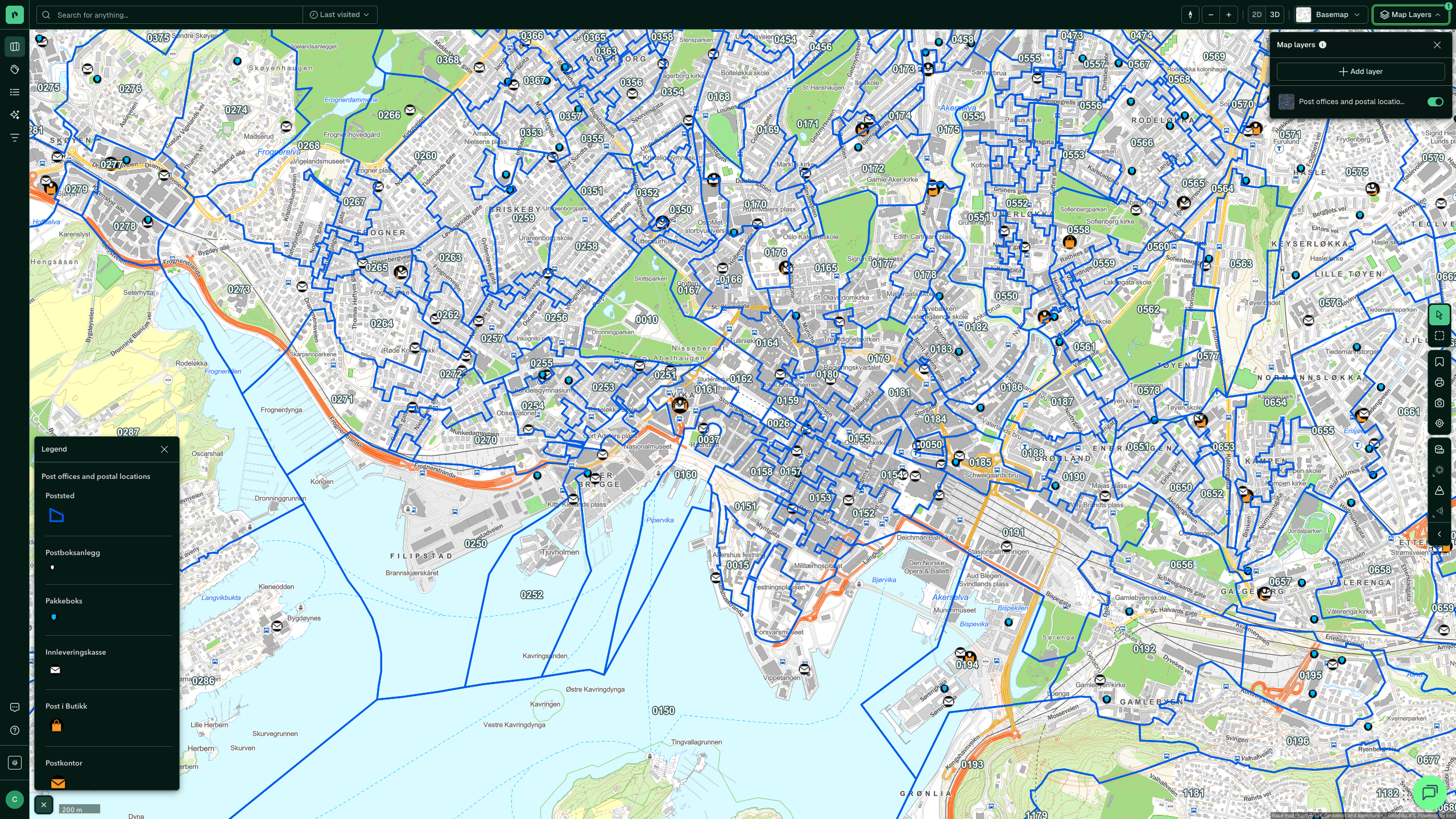 Post offices and postal locations in Placepoint