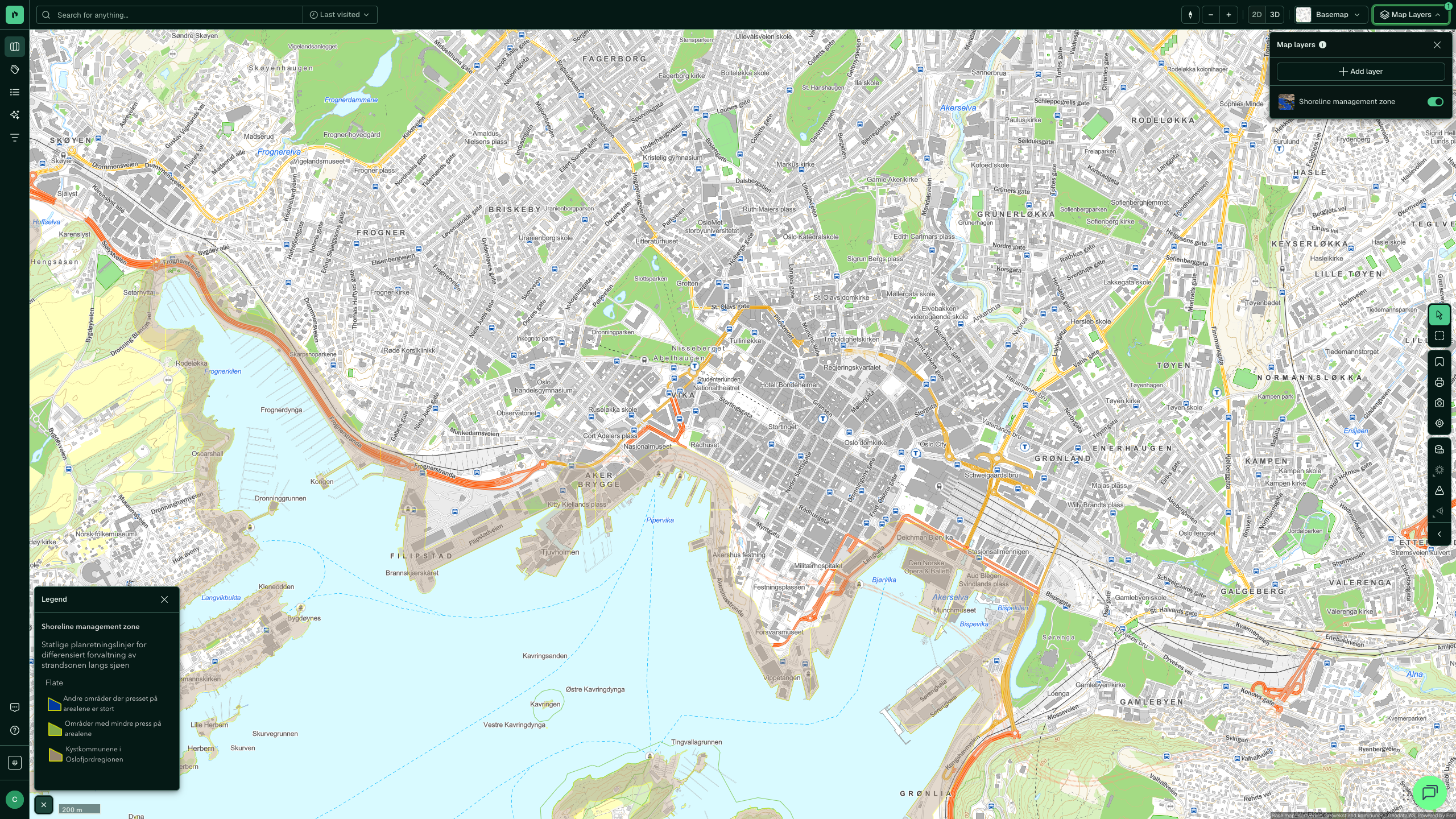 Shoreline management zone in Placepoint