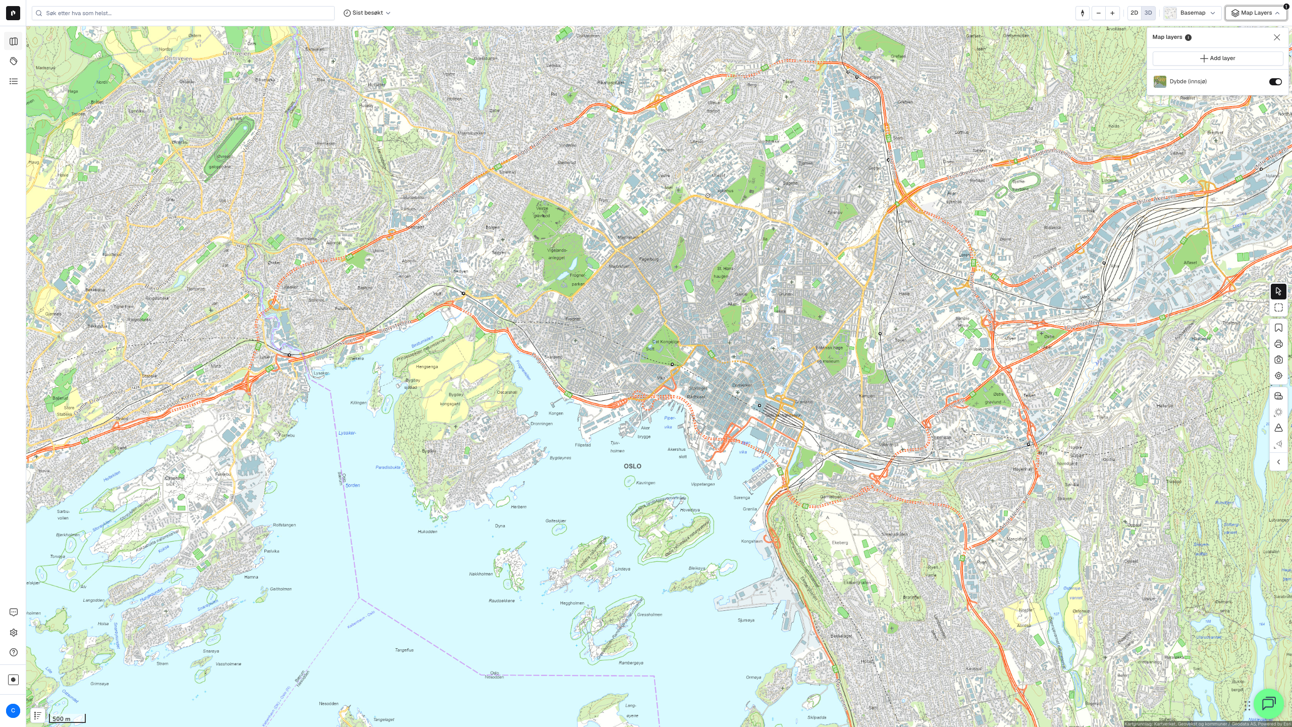Lake depth (bathymetry) in Placepoint