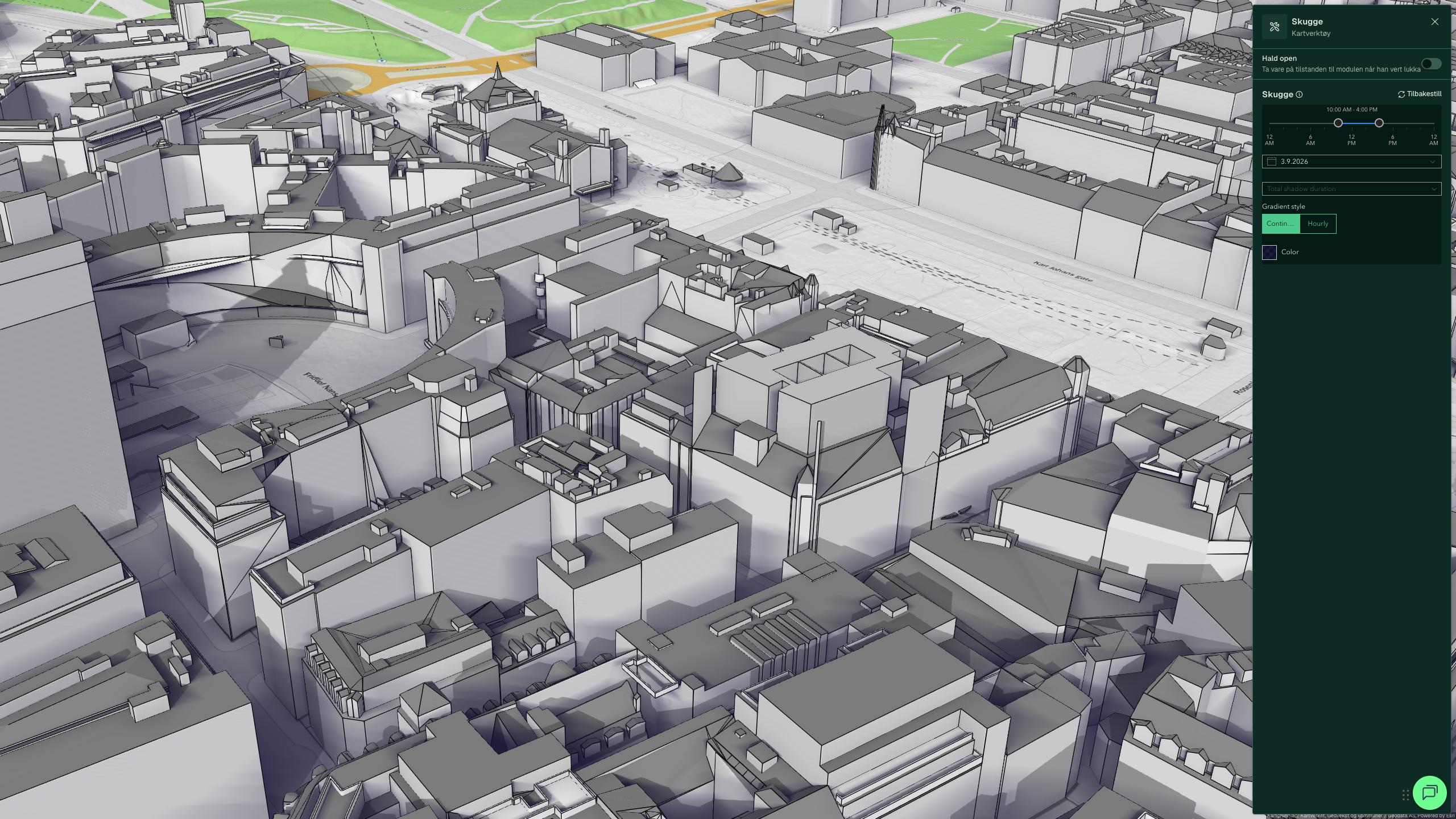 Skugge-analyse i 3D