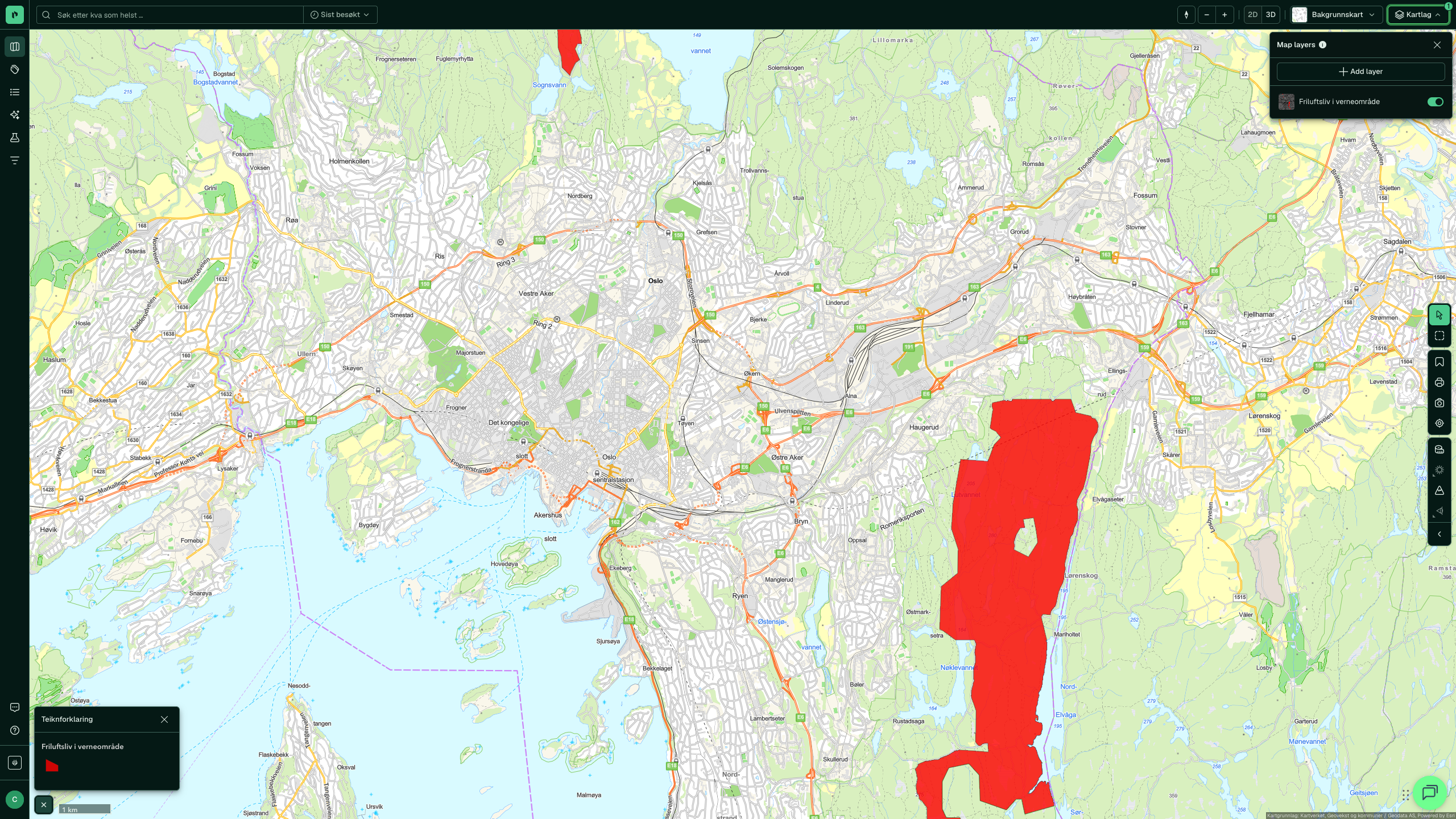 Friluftsliv i verneområde i Placepoint