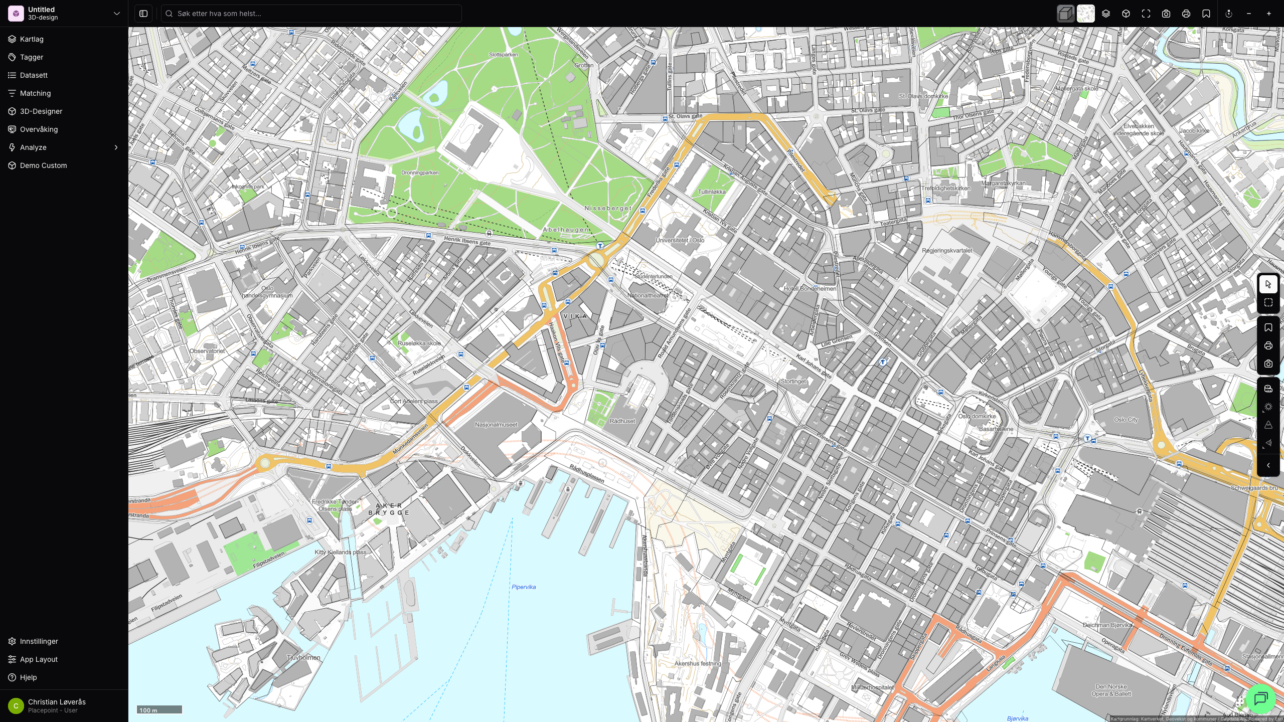 Punktsökning med cirkel och resultatlista