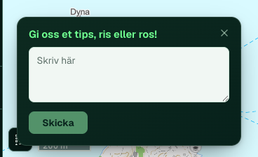 Feedbackfältet nere till vänster