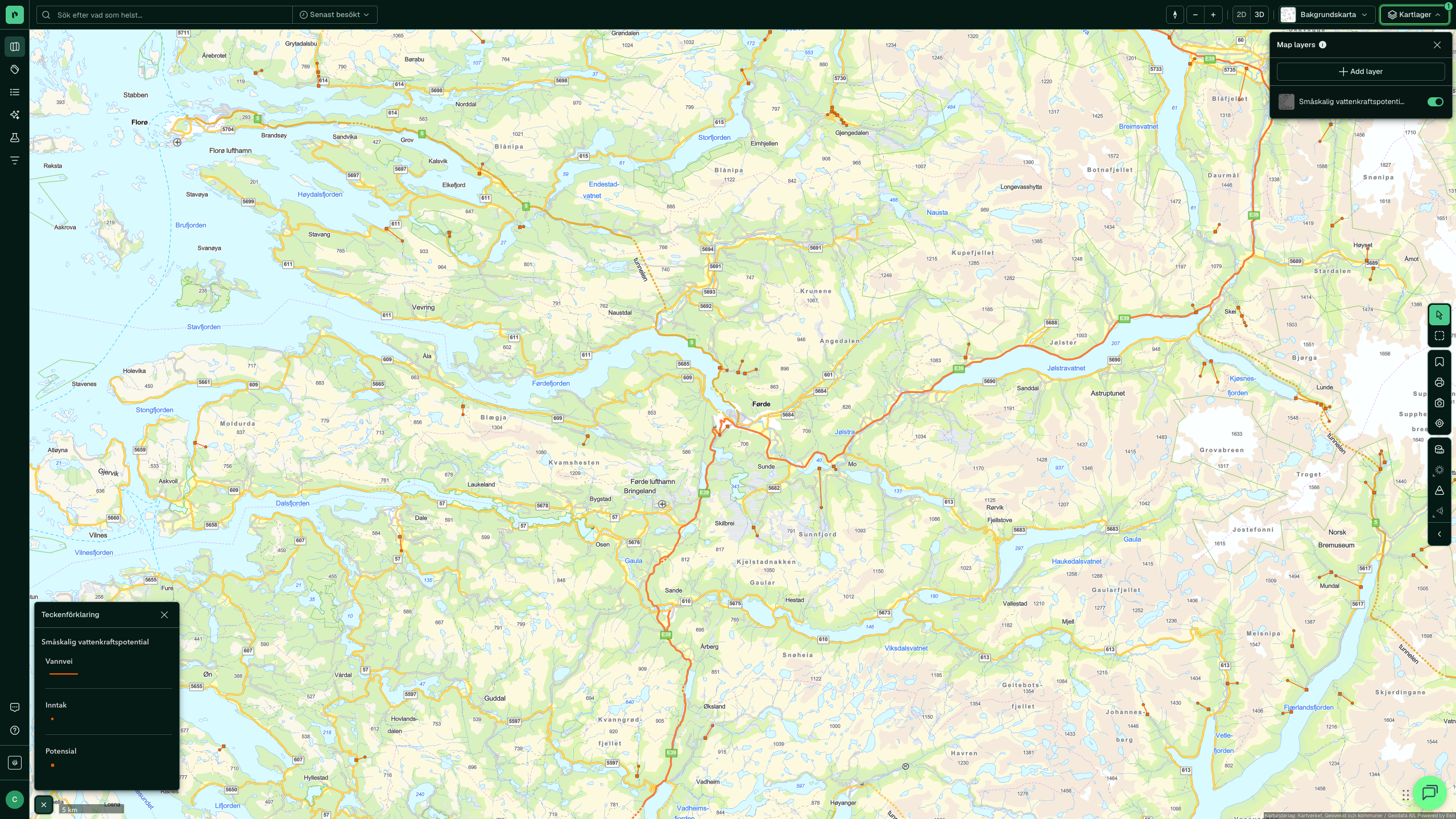 Småskalig vattenkraftspotential i Placepoint