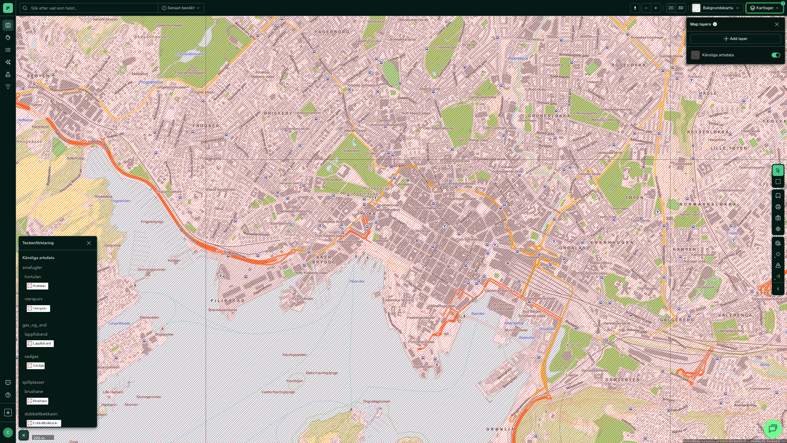Känsliga artsdata i Placepoint