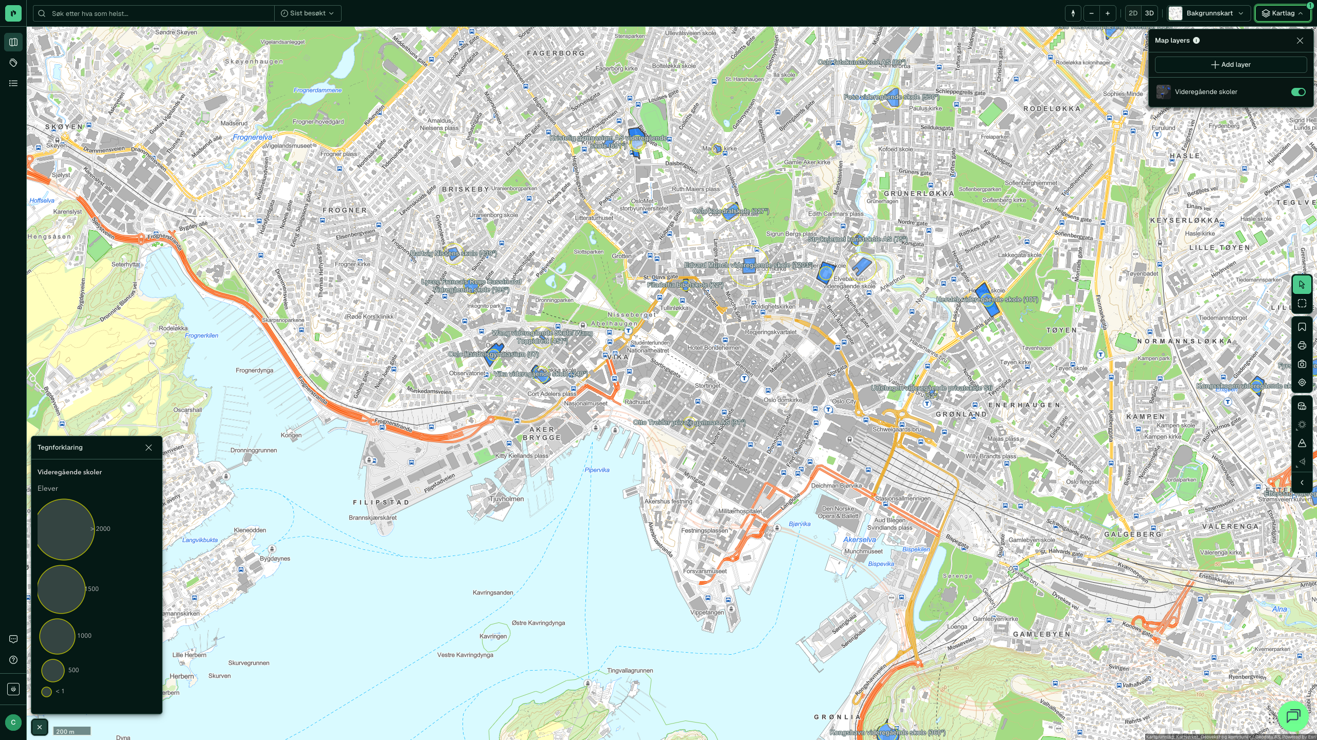 Videregående skoler i Placepoint