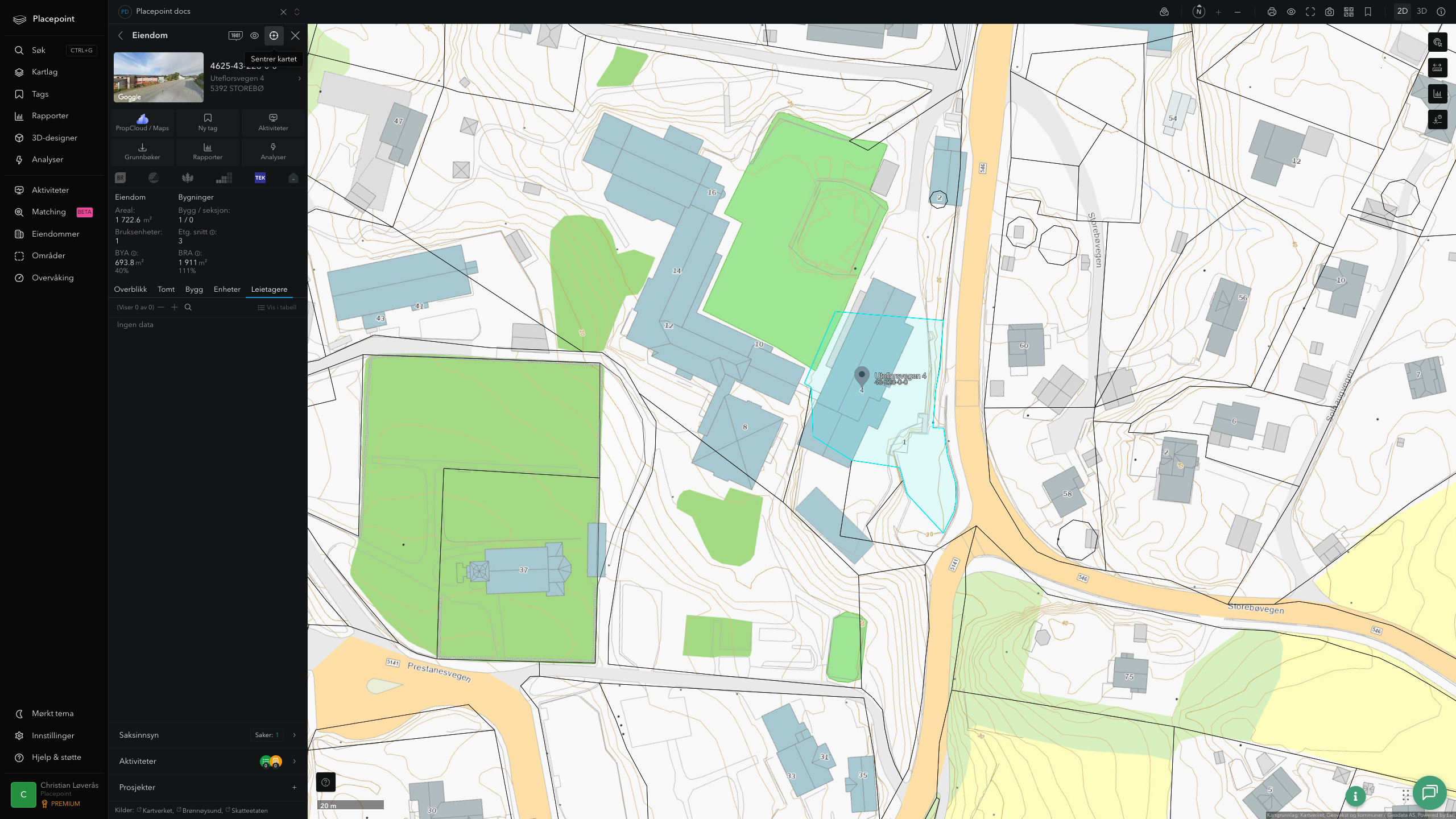 Eiendomspanel for en av Austevoll kommunes eiendommer